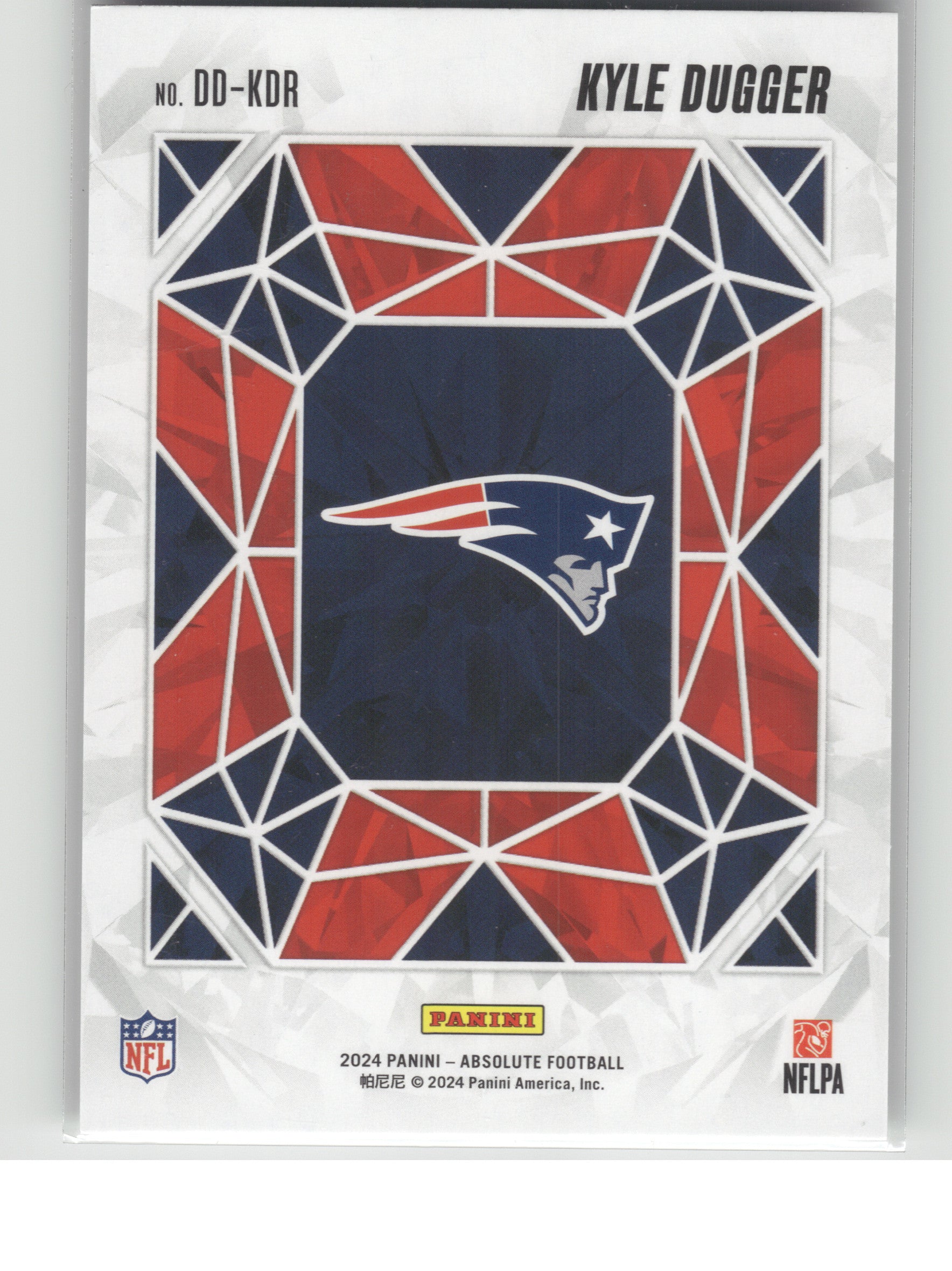 2024 Panini Absolute #DD-KDR Kyle Dugger Draft Diamonds New England Patriots