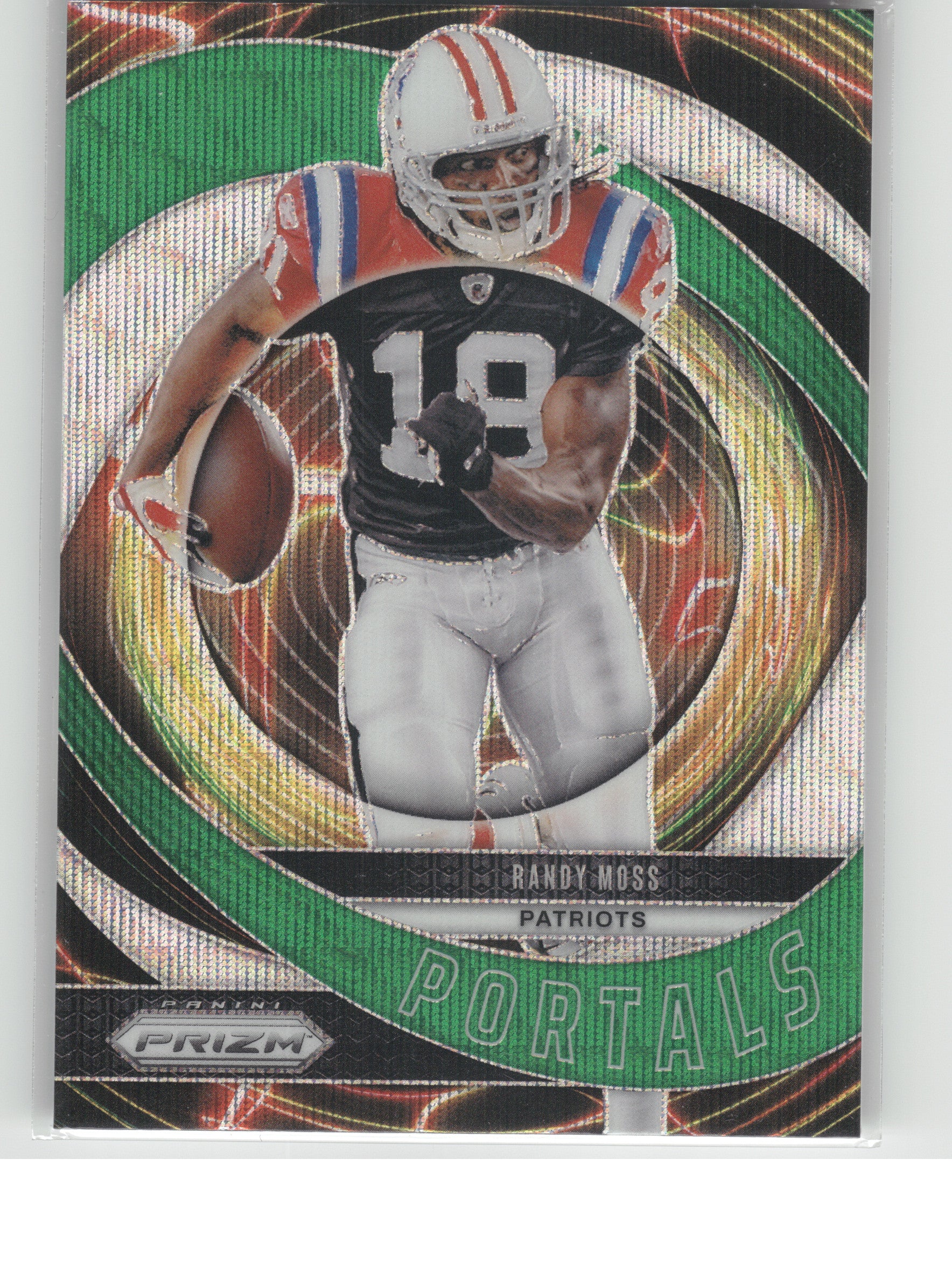 2024 Panini Prizm #3 Randy Moss Portals Wave Green Prizm