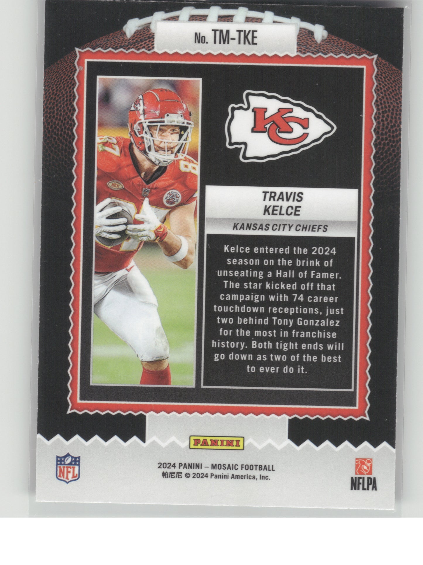 2024 Panini Mosaic #TM-TKE Travis Kelce Touchdown Masters Kansas City Chiefs