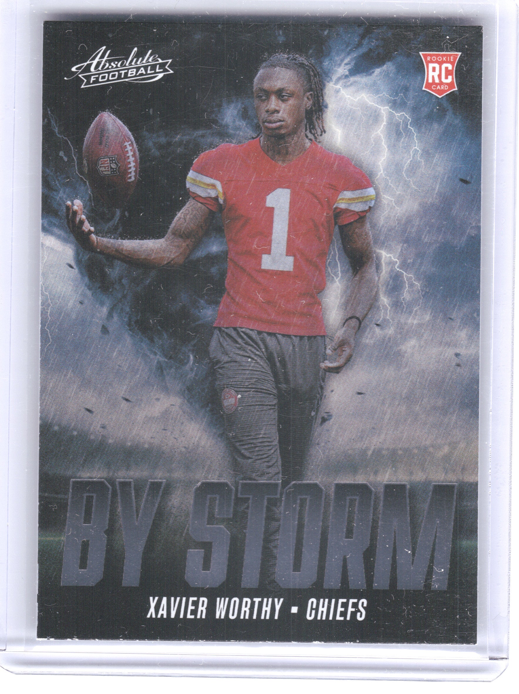 2024 Panini Absolute #BS-XWY Xavier Worthy By Storm Kansas City Chiefs