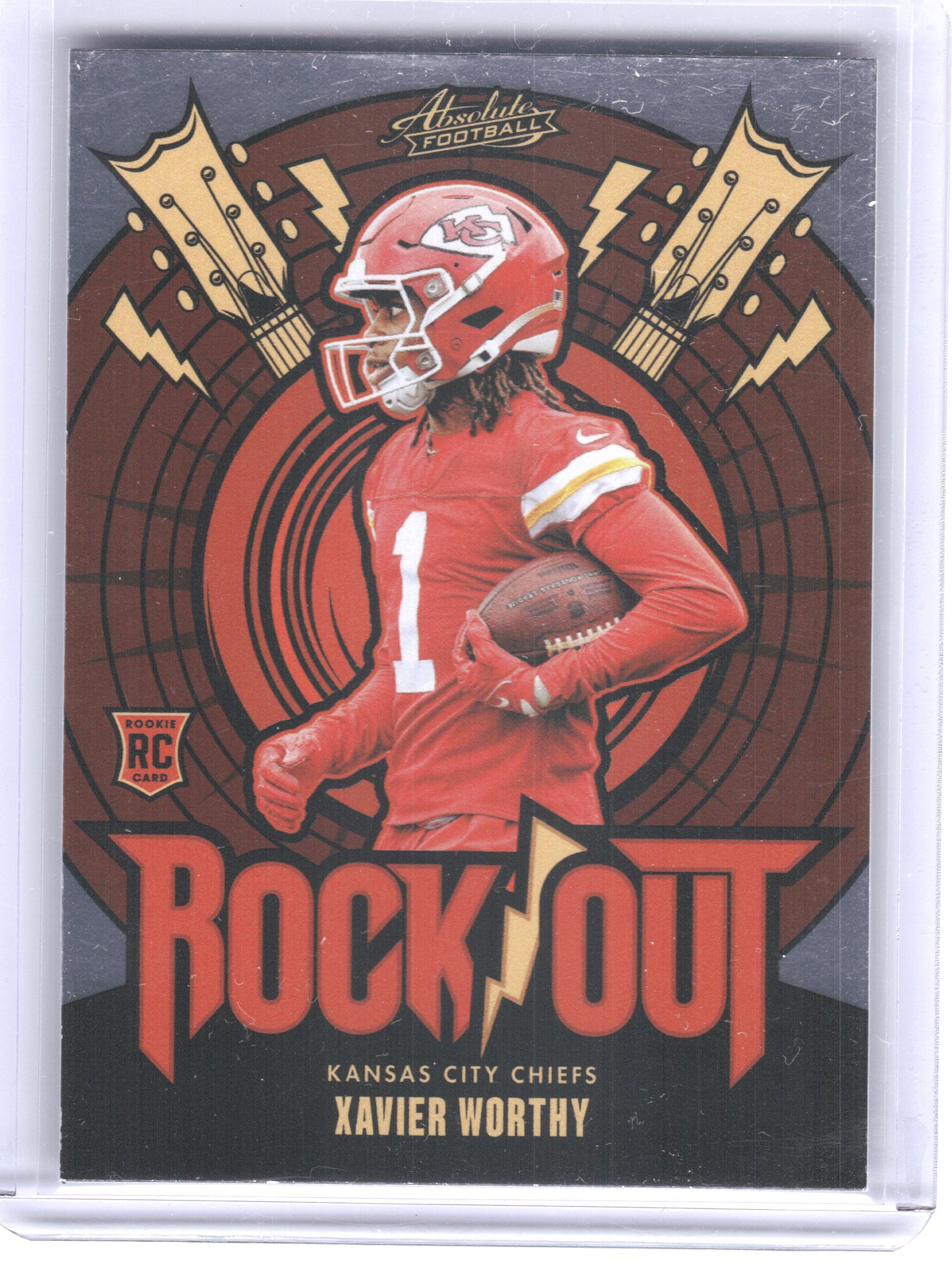 2024 Panini Absolute #RO-XWY Xavier Worthy Rock Out Kansas City Chiefs