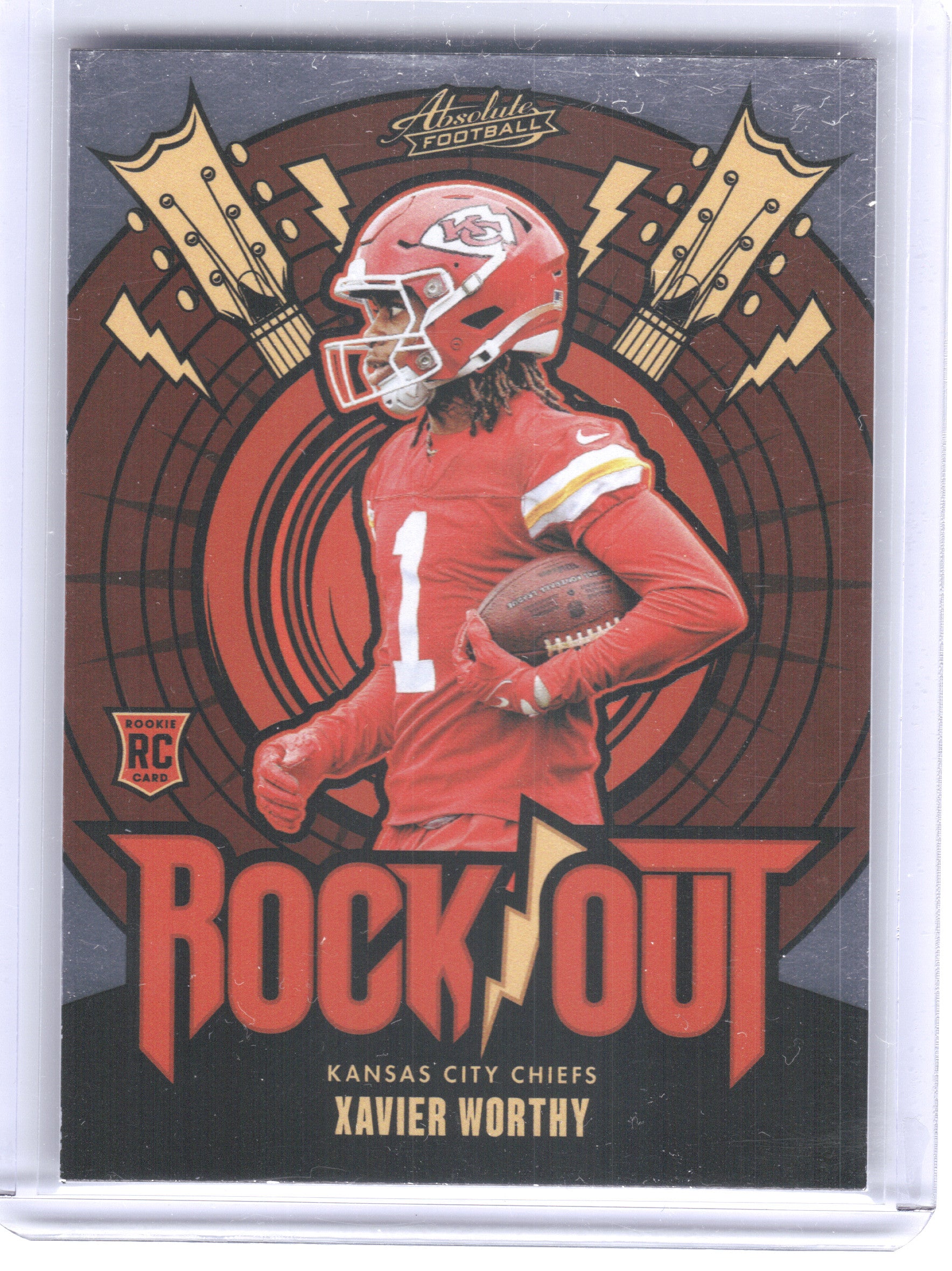 2024 Panini Absolute #RO-XWY Xavier Worthy Rock Out Kansas City Chiefs