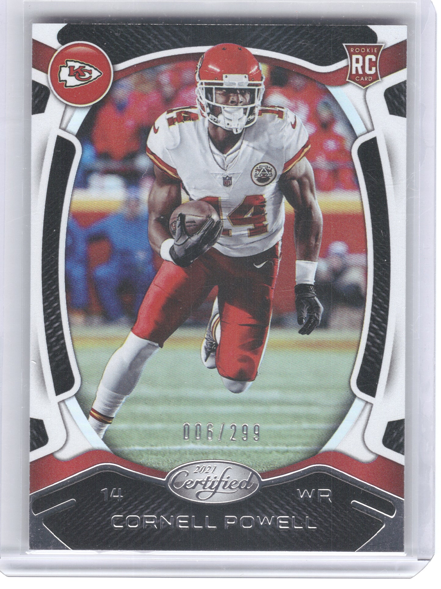 2021 Panini Certified #140 Cornell Powell Mirror #/299 Kansas City Chiefs SN,RC