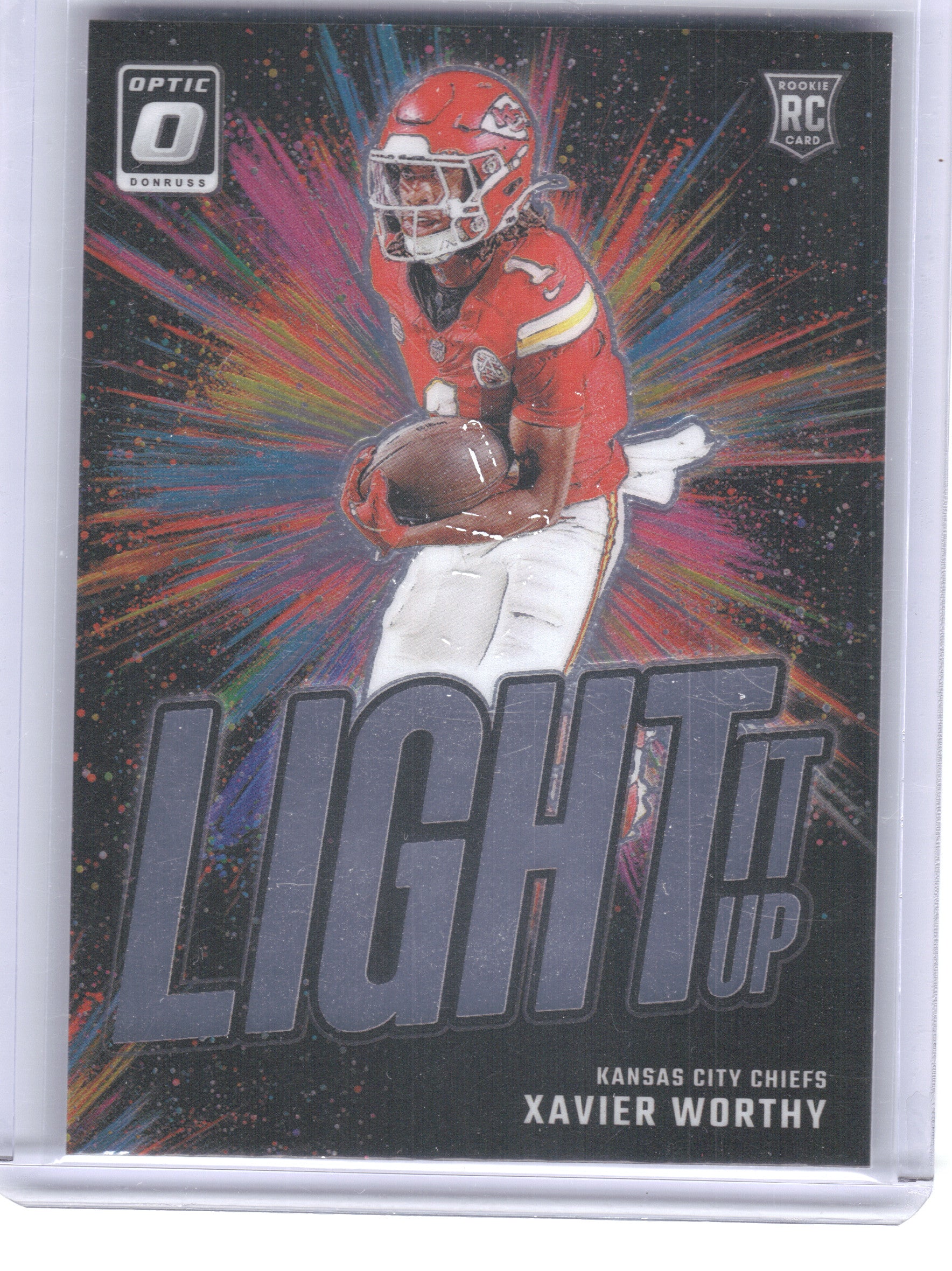 2024 Donruss Optic #9 Xavier Worthy Light It Up Kansas City Chiefs