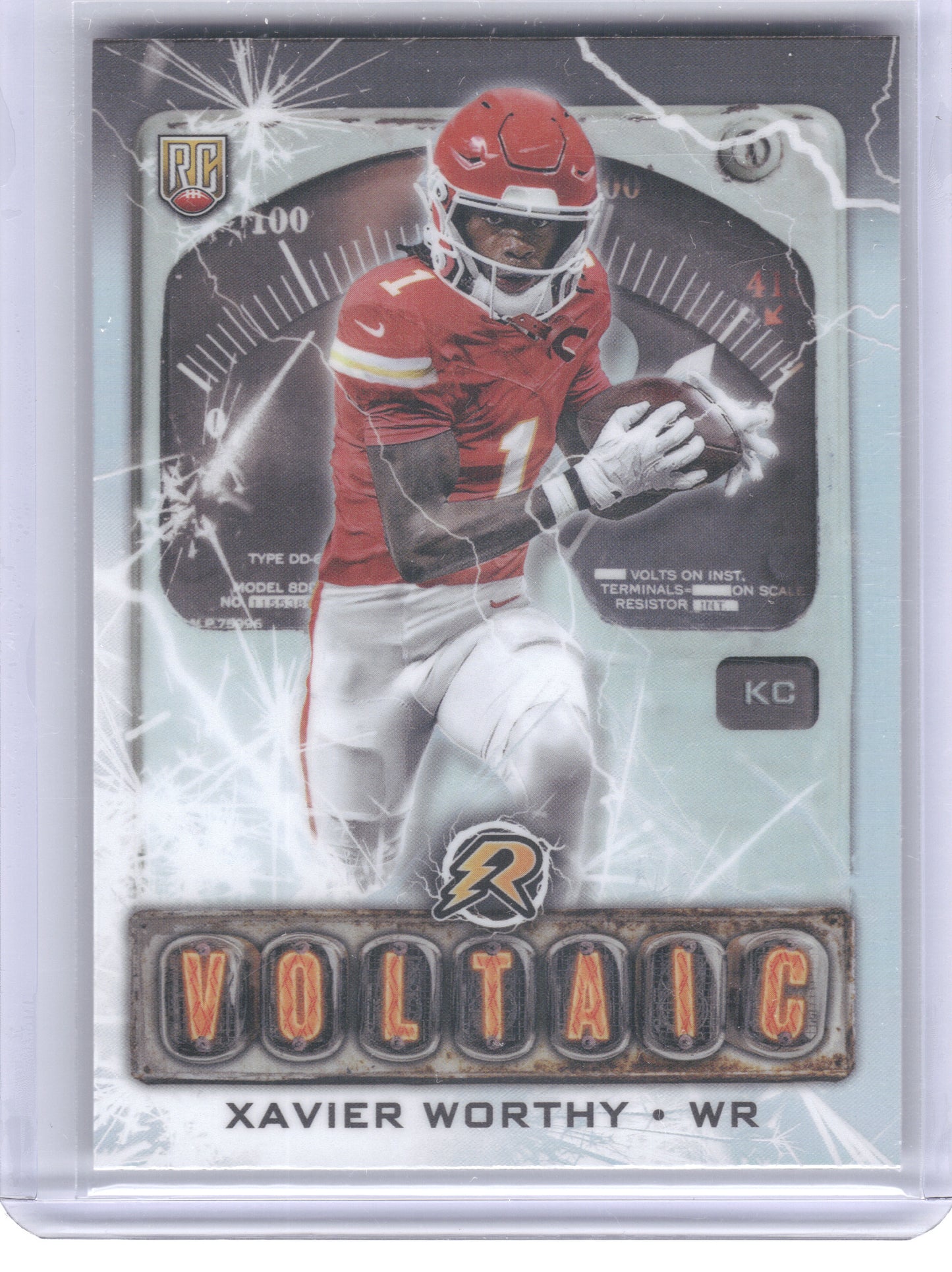 2024 Topps Resurgence #V-8 Xavier Worthy Voltaic Kansas City Chiefs