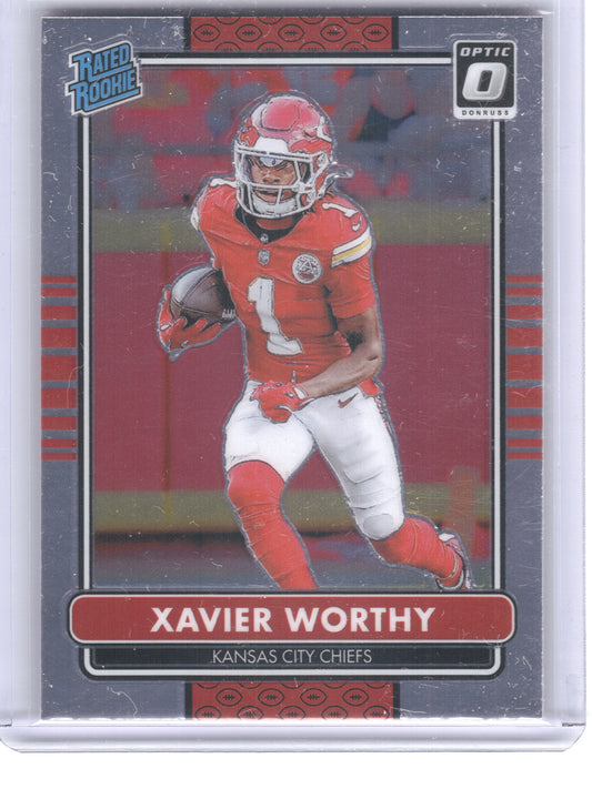 2024 Donruss Optic #8 Xavier Worthy 2014 Retro Series Kansas City Chiefs