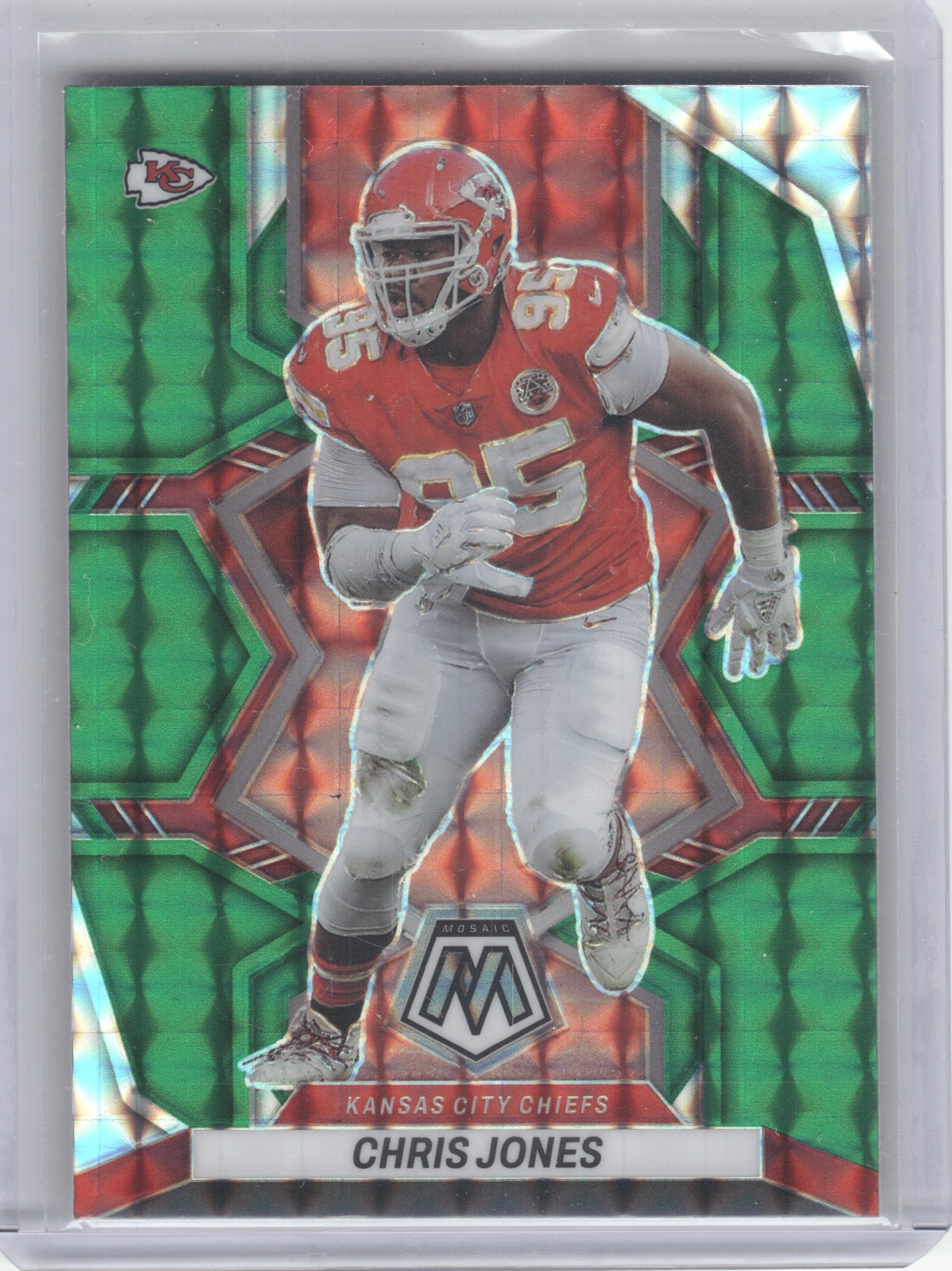 2022 Panini Mosaic #99 Chris Jones Mosaic Green Kansas City Chiefs