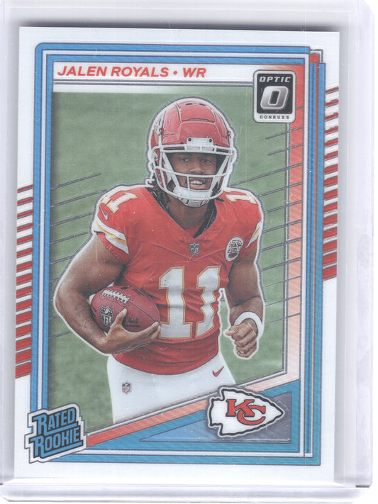 2025 Donruss Optic #251 Jalen Royals Kansas City Chiefs RC