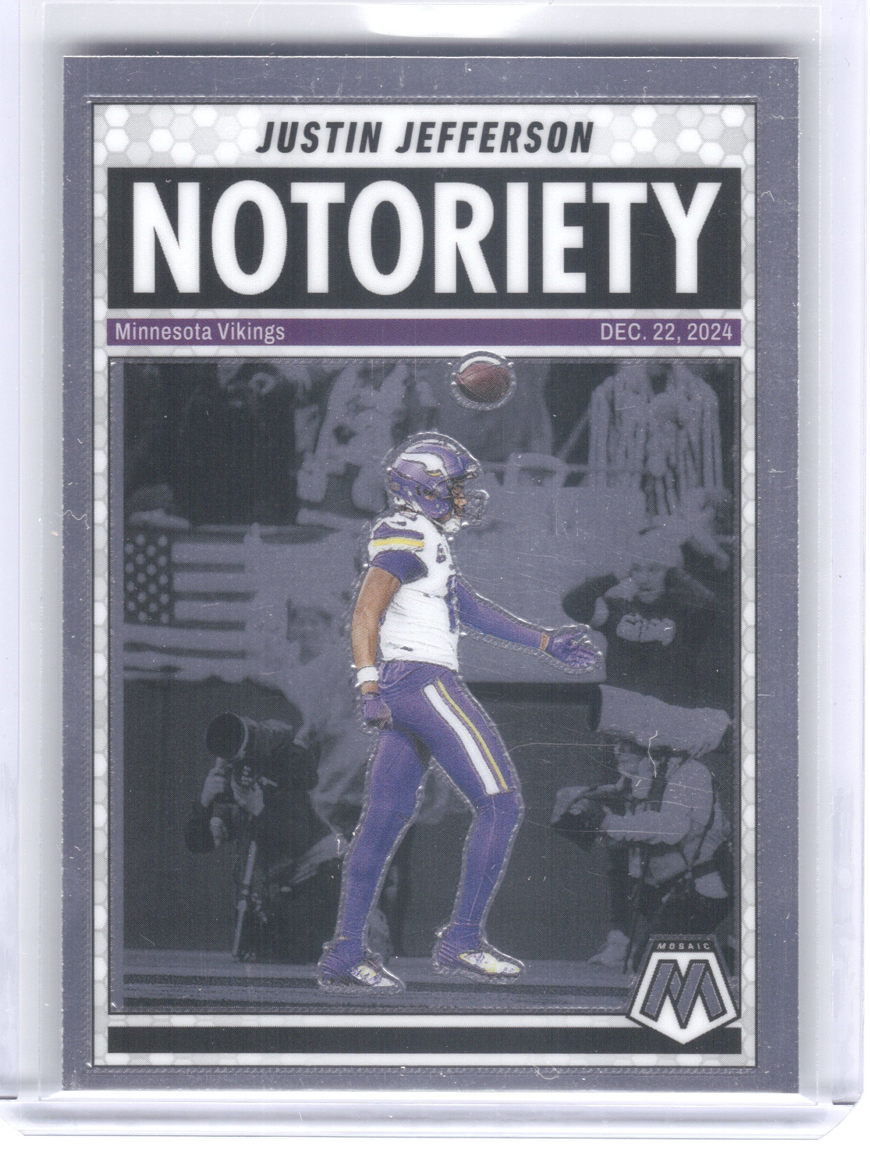 2025 Panini Mosaic #6 Justin Jefferson Notoriety Minnesota Vikings