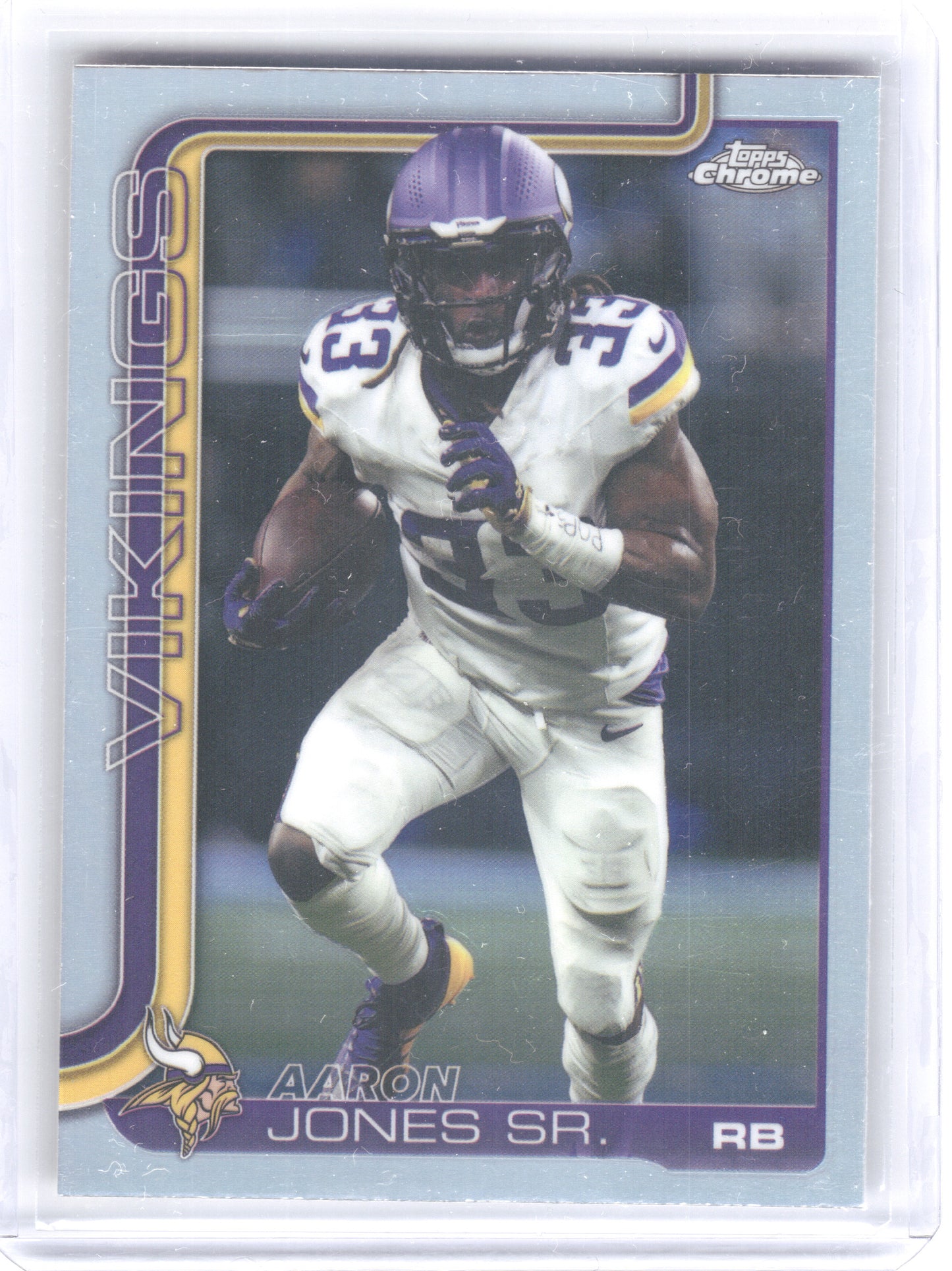 2025 Topps Chrome #201 Aaron Jones Pulsar Refractor Minnesota Vikings