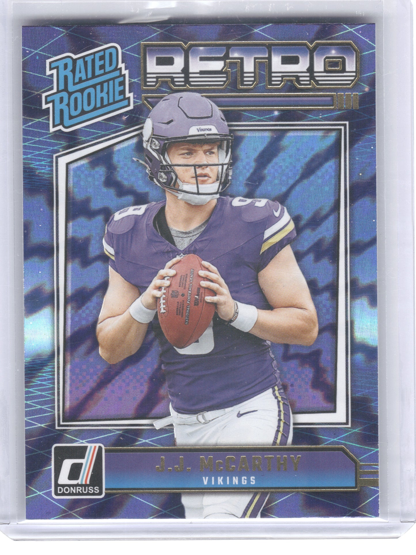 2024 Donruss #2 J.J. McCarthy Rated Rookies Retro Minnesota Vikings