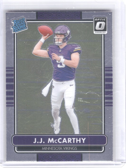 2024 Donruss Optic #10 J.J. McCarthy 2014 Retro Series Minnesota Vikings