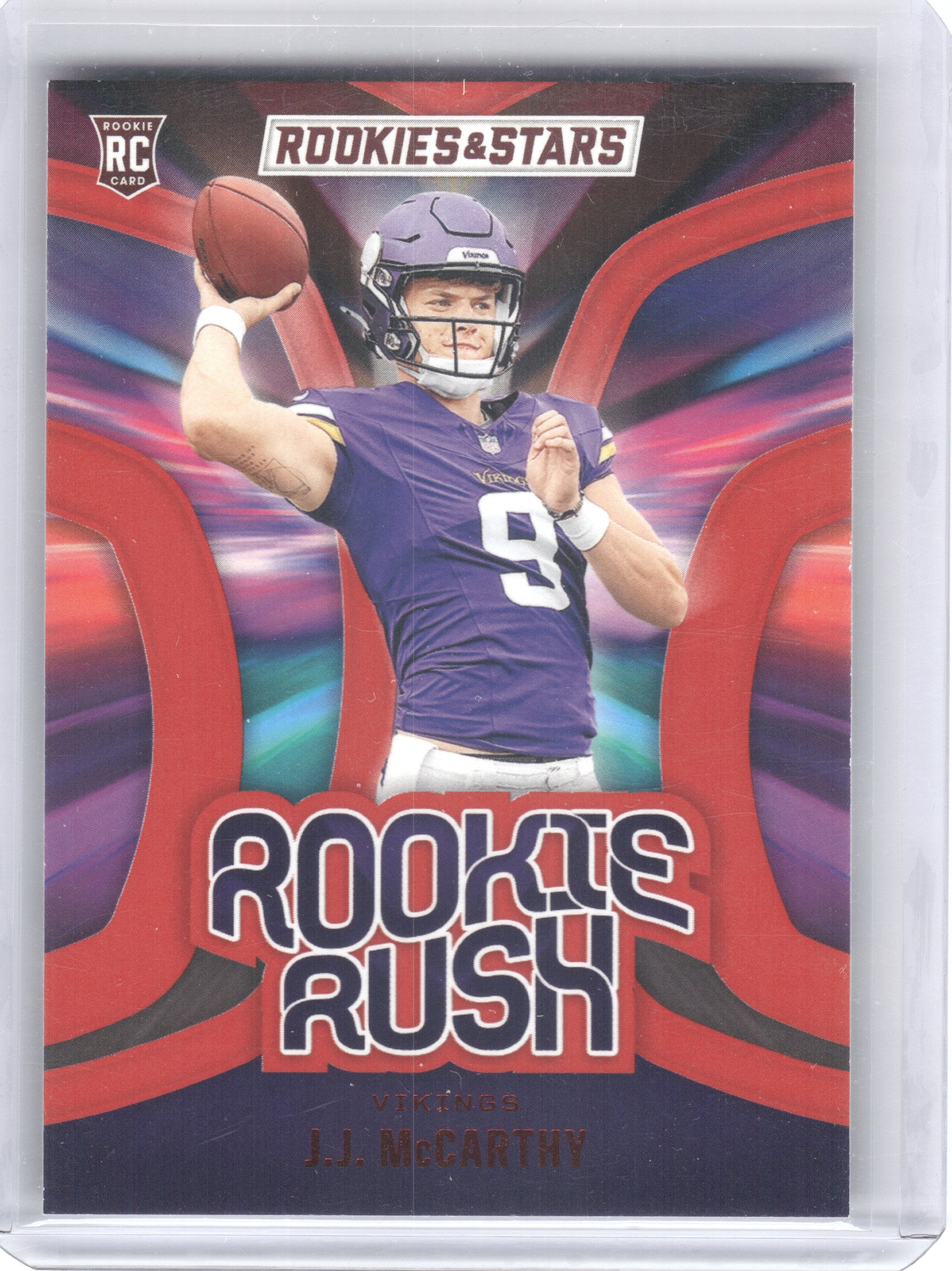 2024 Panini Rookies & Stars #RR-JMY J.J. McCarthy Rookie Rush Longevity Minnesota Vikings