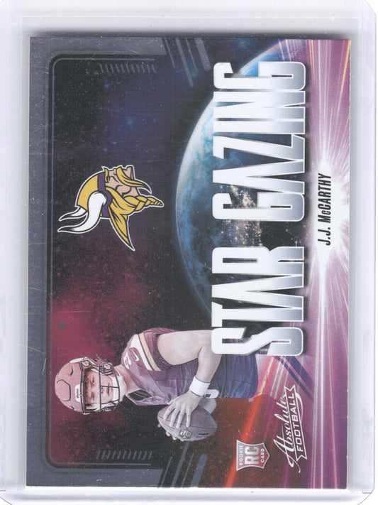 2024 Panini Absolute #SG-JMY J.J. McCarthy Star Gazing Minnesota Vikings