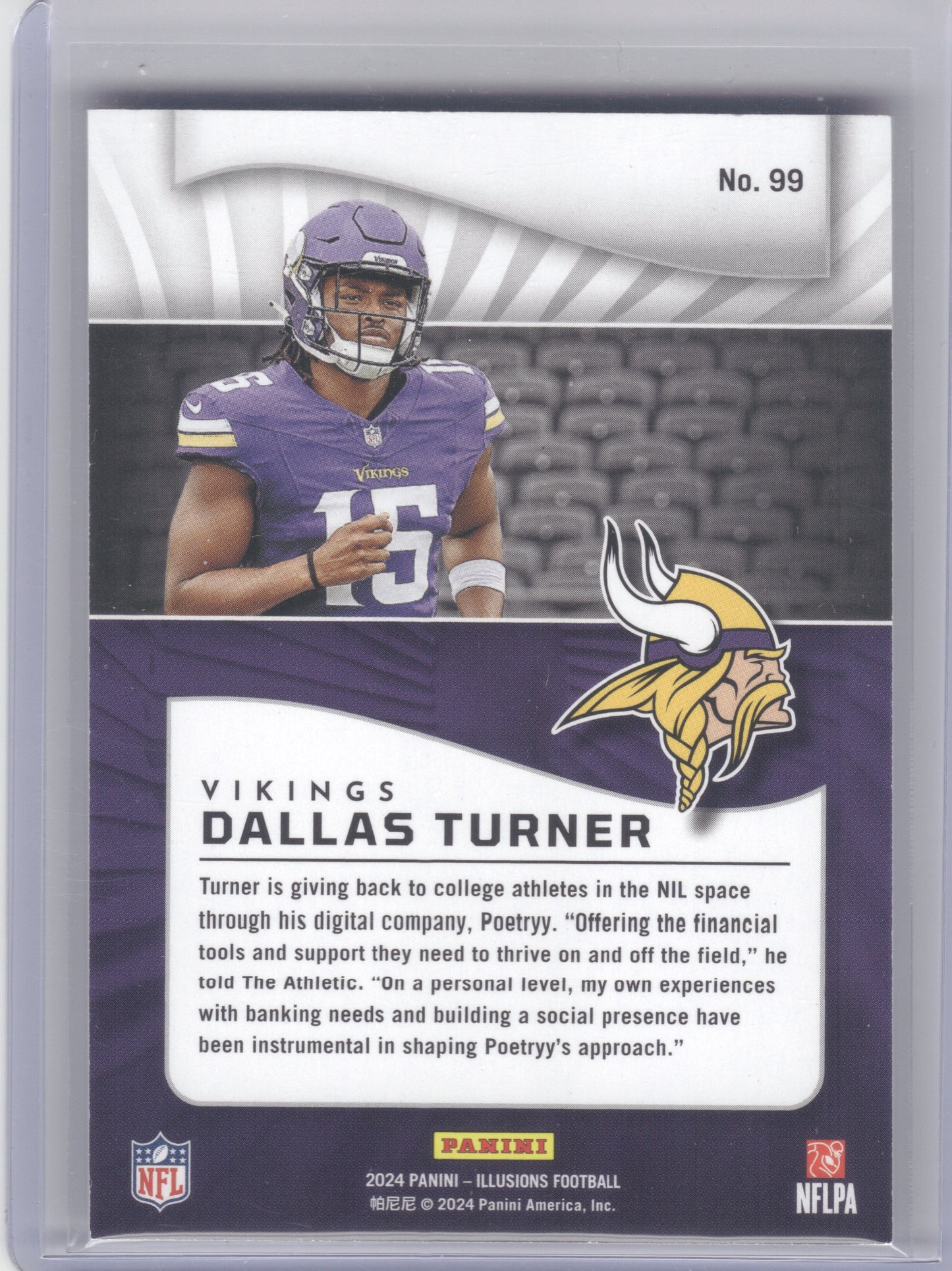 2024 Panini Illusions #99 Dallas Turner Minnesota Vikings