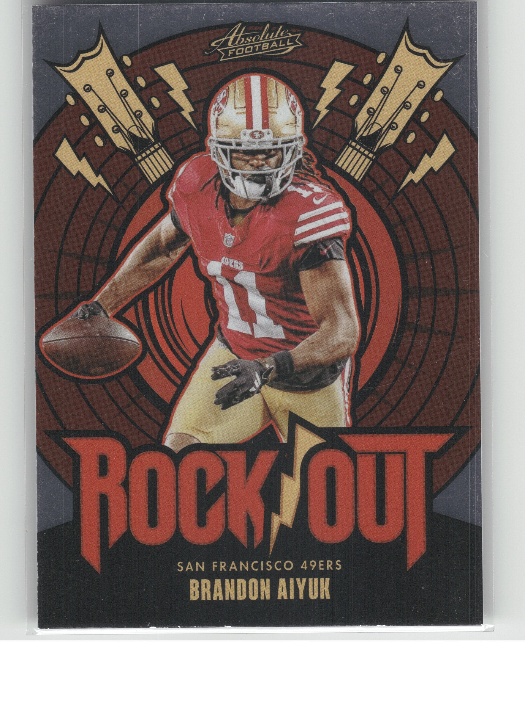 2024 Panini Absolute #RO-BAK Brandon Aiyuk Rock Out Red Spectrum #/150 San Francisco 49ers SN