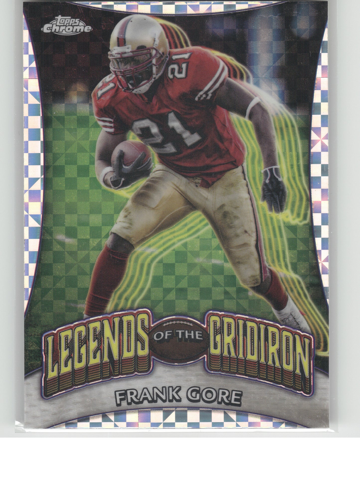 2024 Topps Chrome #LOG-23 Frank Gore Legends of the Gridiron X-Fractor San Francisco 49ers