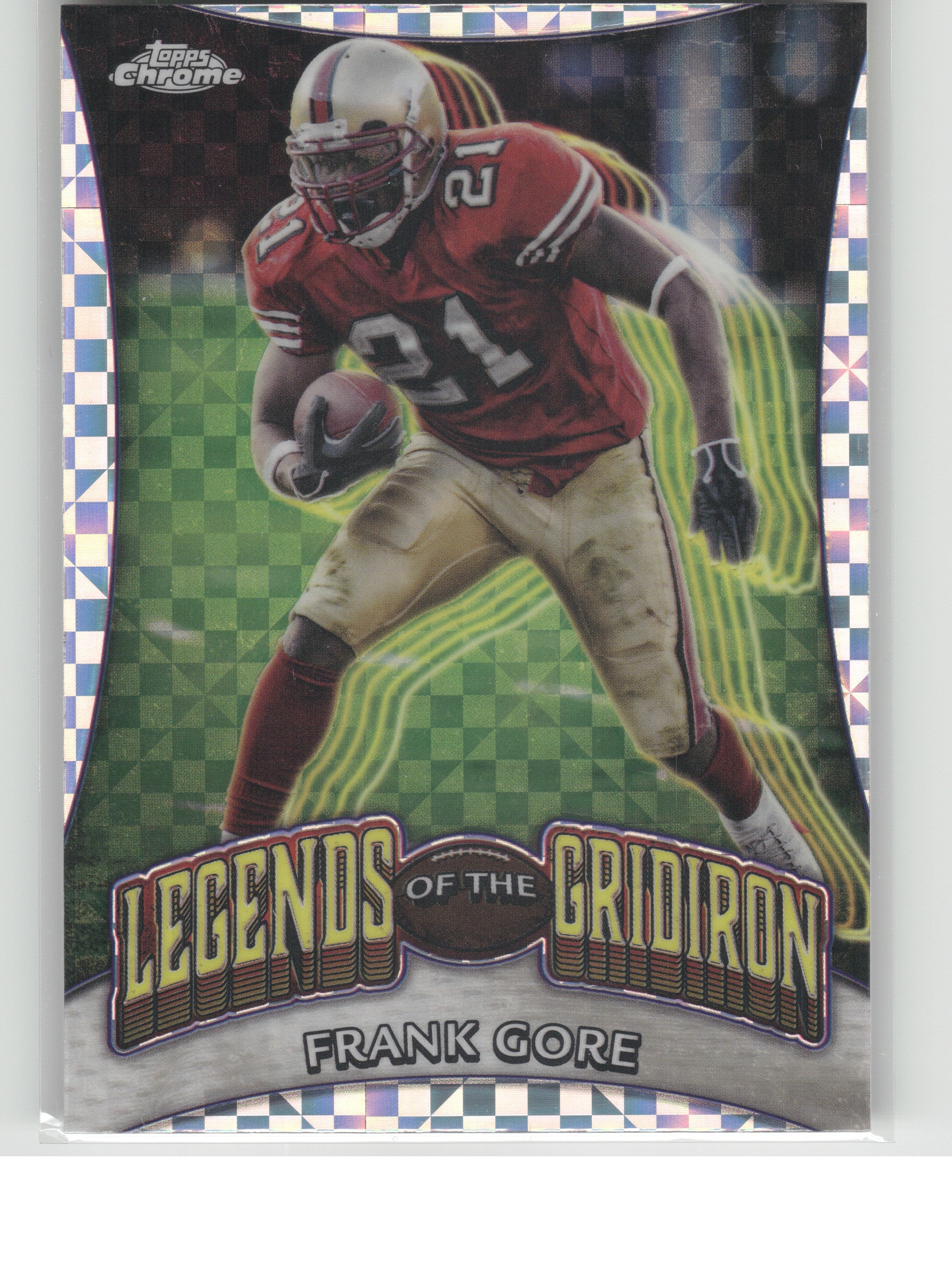 2024 Topps Chrome #LOG-23 Frank Gore Legends of the Gridiron X-Fractor San Francisco 49ers