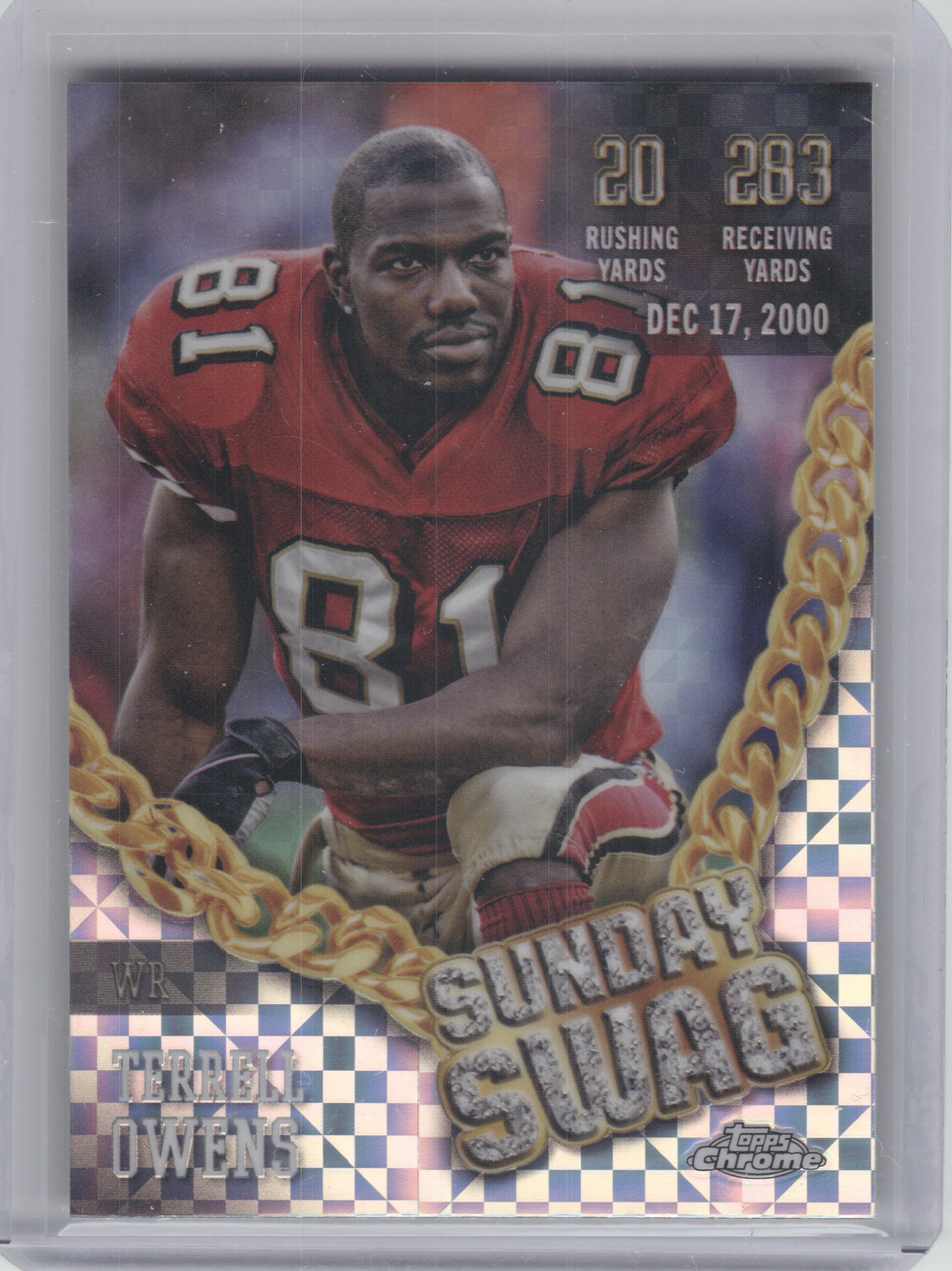 2024 Topps Chrome #SS-17 Terrell Owens Sunday Swag X-Fractor San Francisco 49ers