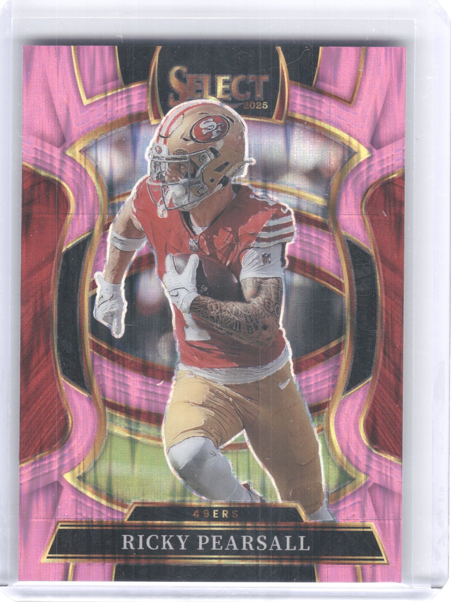 2025 Panini Select #16 Ricky Pearsall Pink Prizm Shock San Francisco 49ers