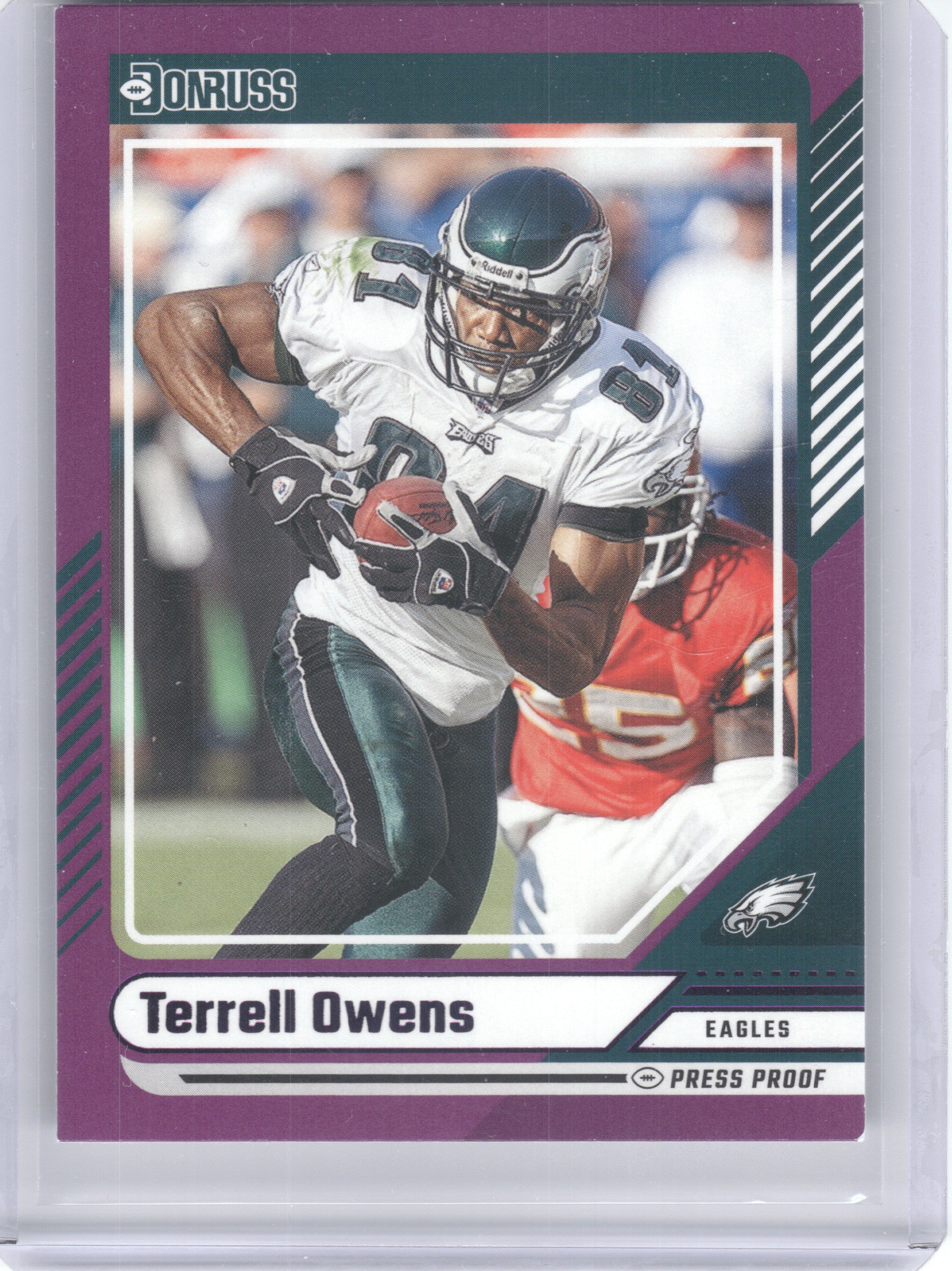 2024 Donruss #65 Terrell Owens Press Proof Purple Philadelphia Eagles