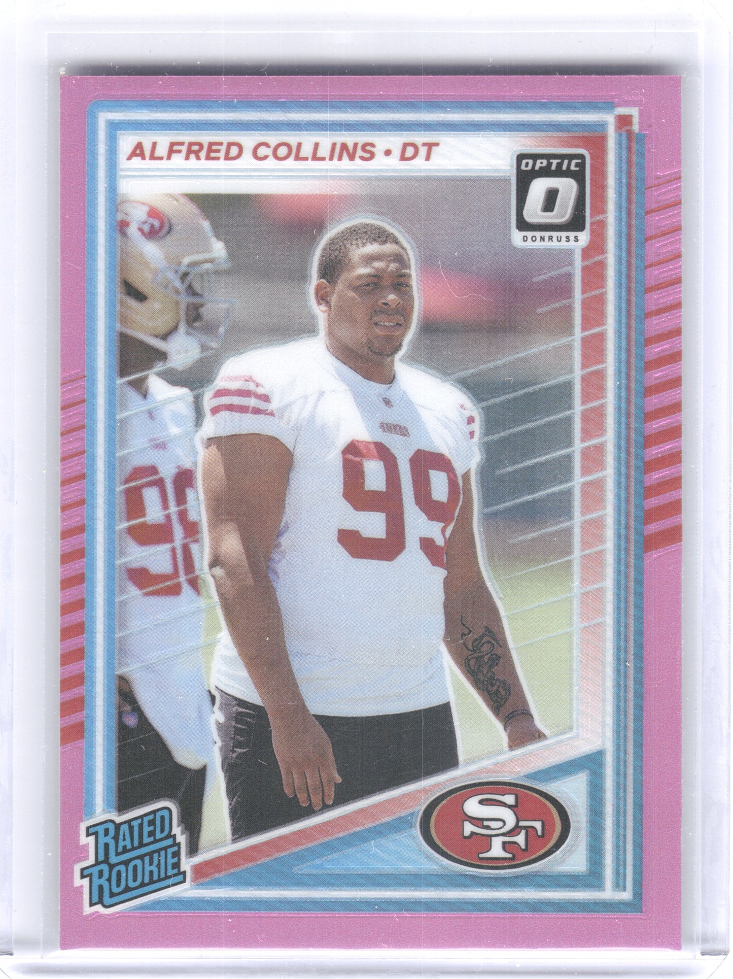 2025 Donruss #355 Alfred Collins Optic Rated Rookies Preview Pink San Francisco 49ers RC