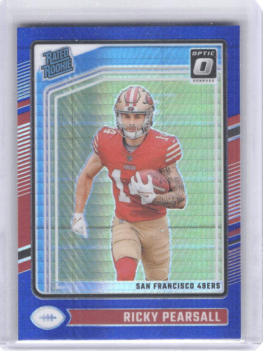 2024 Donruss Optic #284 Ricky Pearsall Blue Hyper San Francisco 49ers