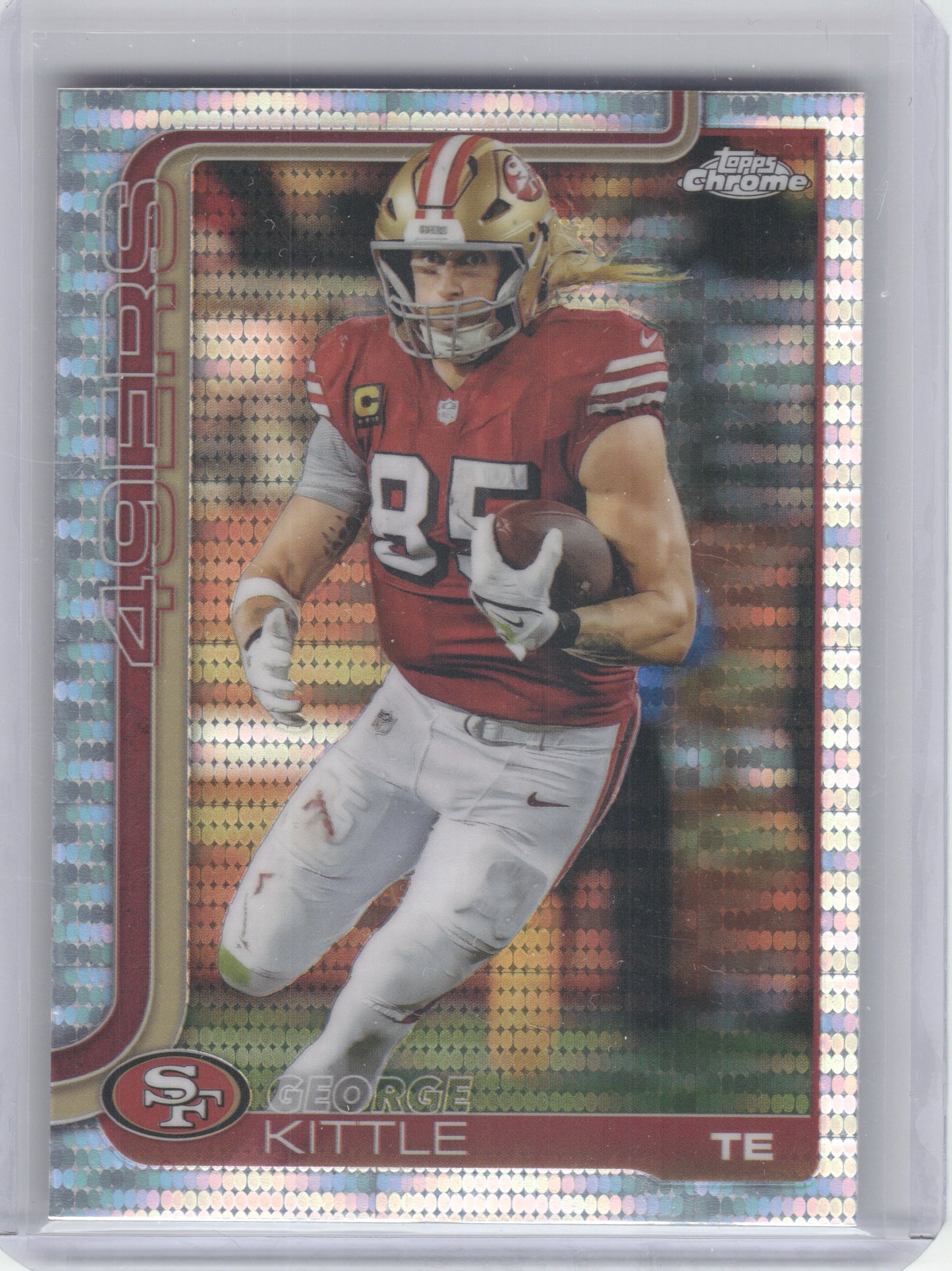 2025 Topps Chrome #267 George Kittle Pulsar Refractor San Francisco 49ers