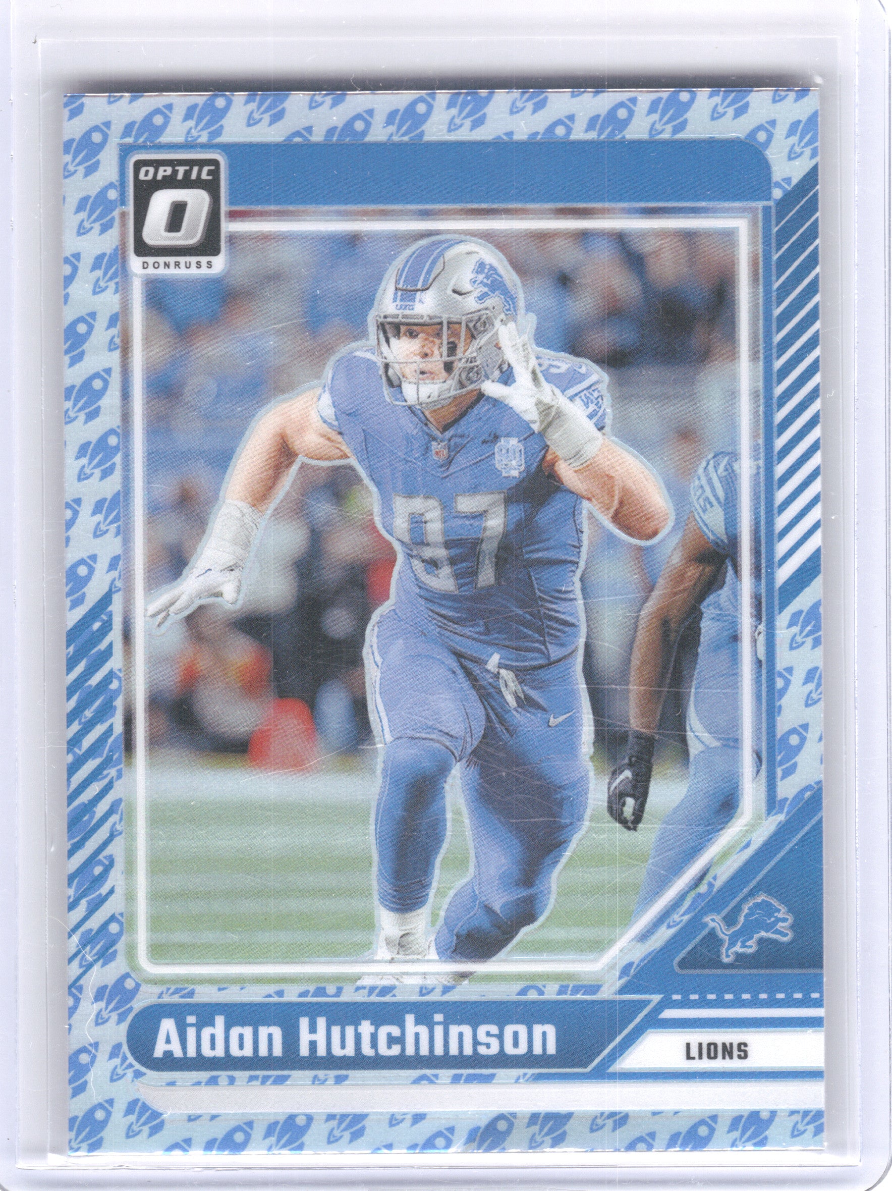 2024 Donruss Optic #68 Aidan Hutchinson Rocket Detroit Lions