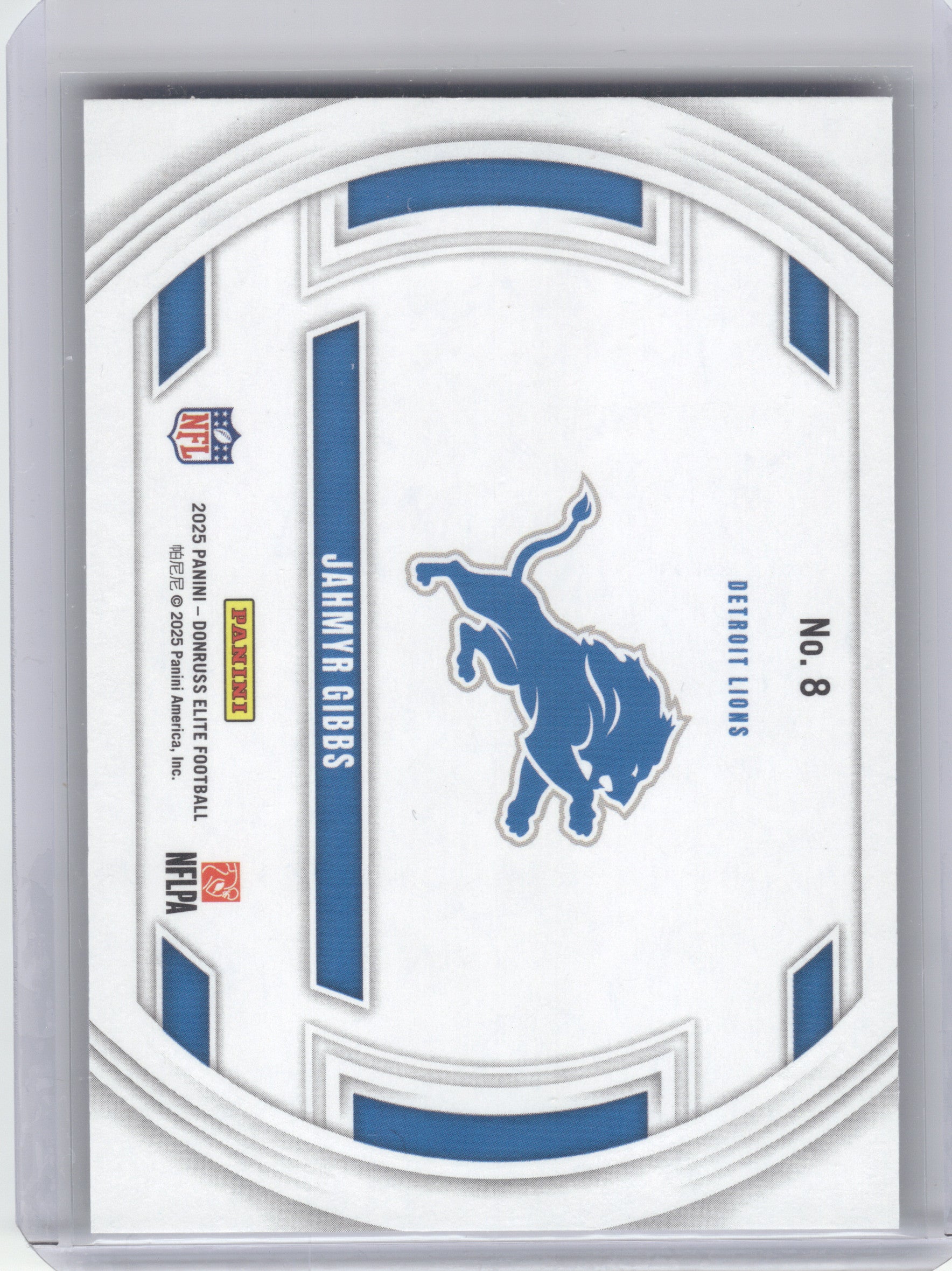 2025 Donruss Elite #8 Jahmyr Gibbs Field Vision Green Detroit Lions