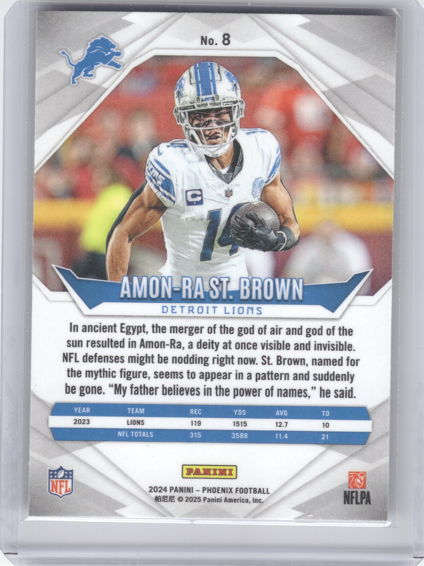 2024 Panini Phoenix #8 Amon-Ra St. Brown International Detroit Lions