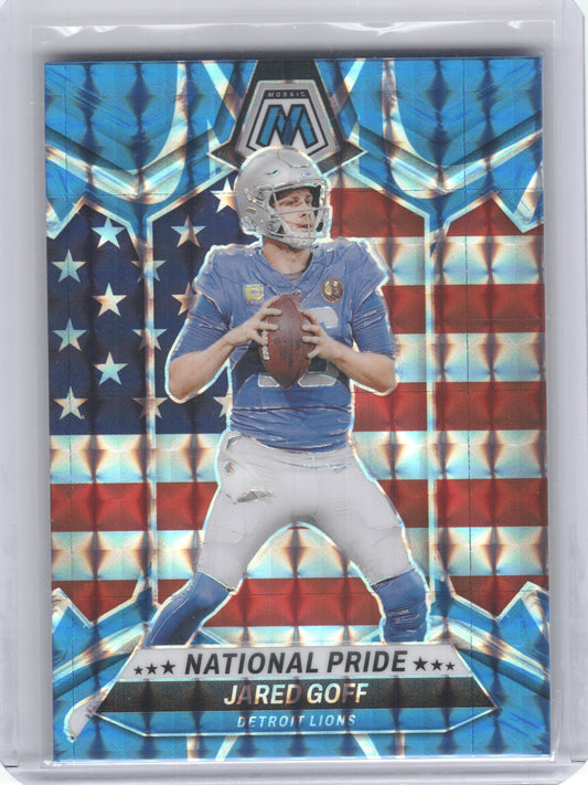 2024 Panini Mosaic #252 Jared Goff Mosaic Reactive Blue Detroit Lions