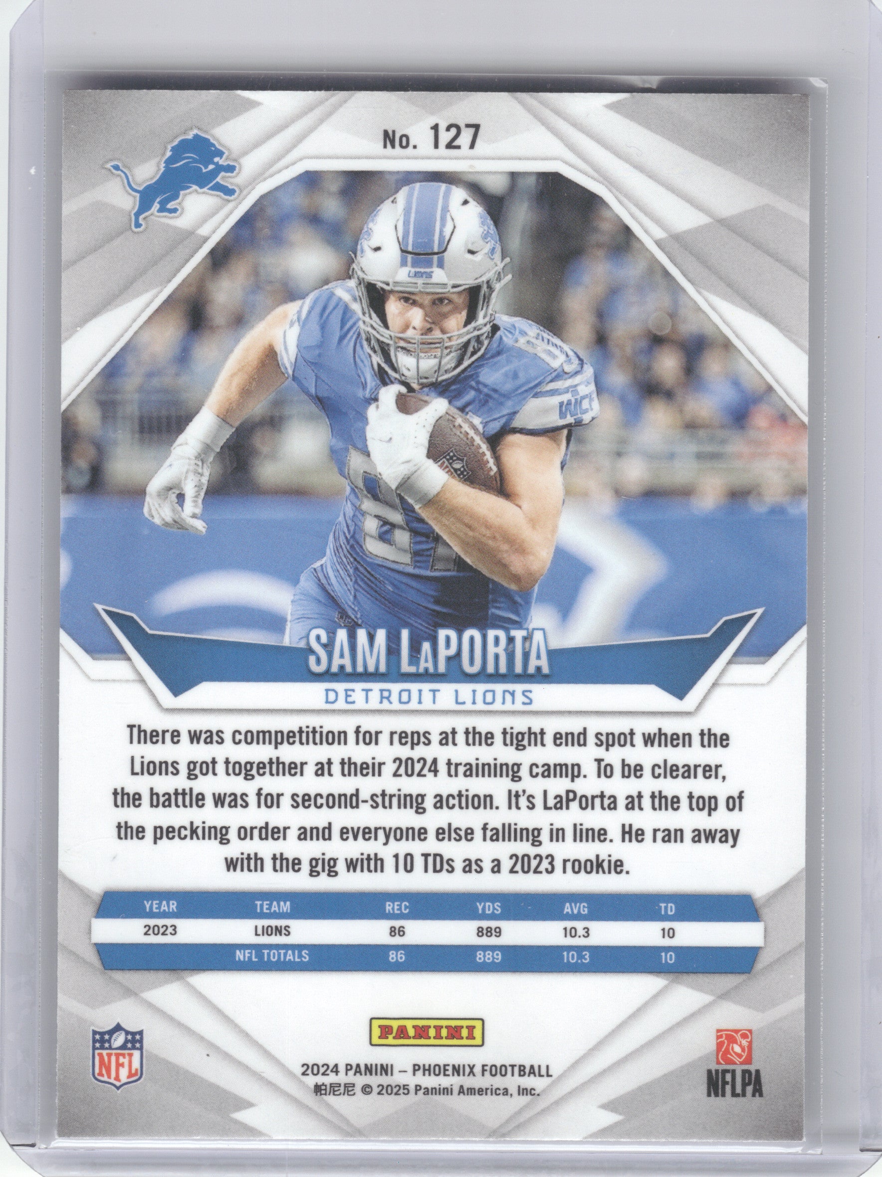 2024 Panini Phoenix #127 Sam LaPorta International Detroit Lions