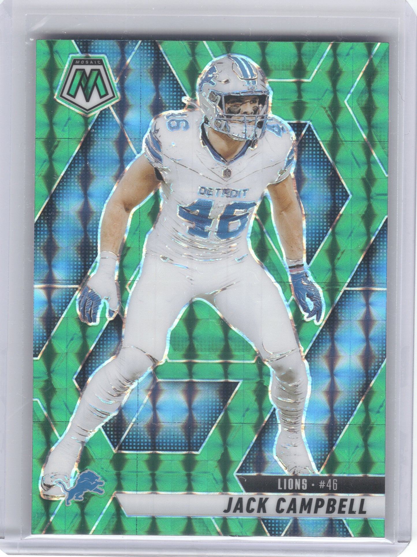 2025 Panini Mosaic #147 Jack Campbell Mosaic Green Detroit Lions