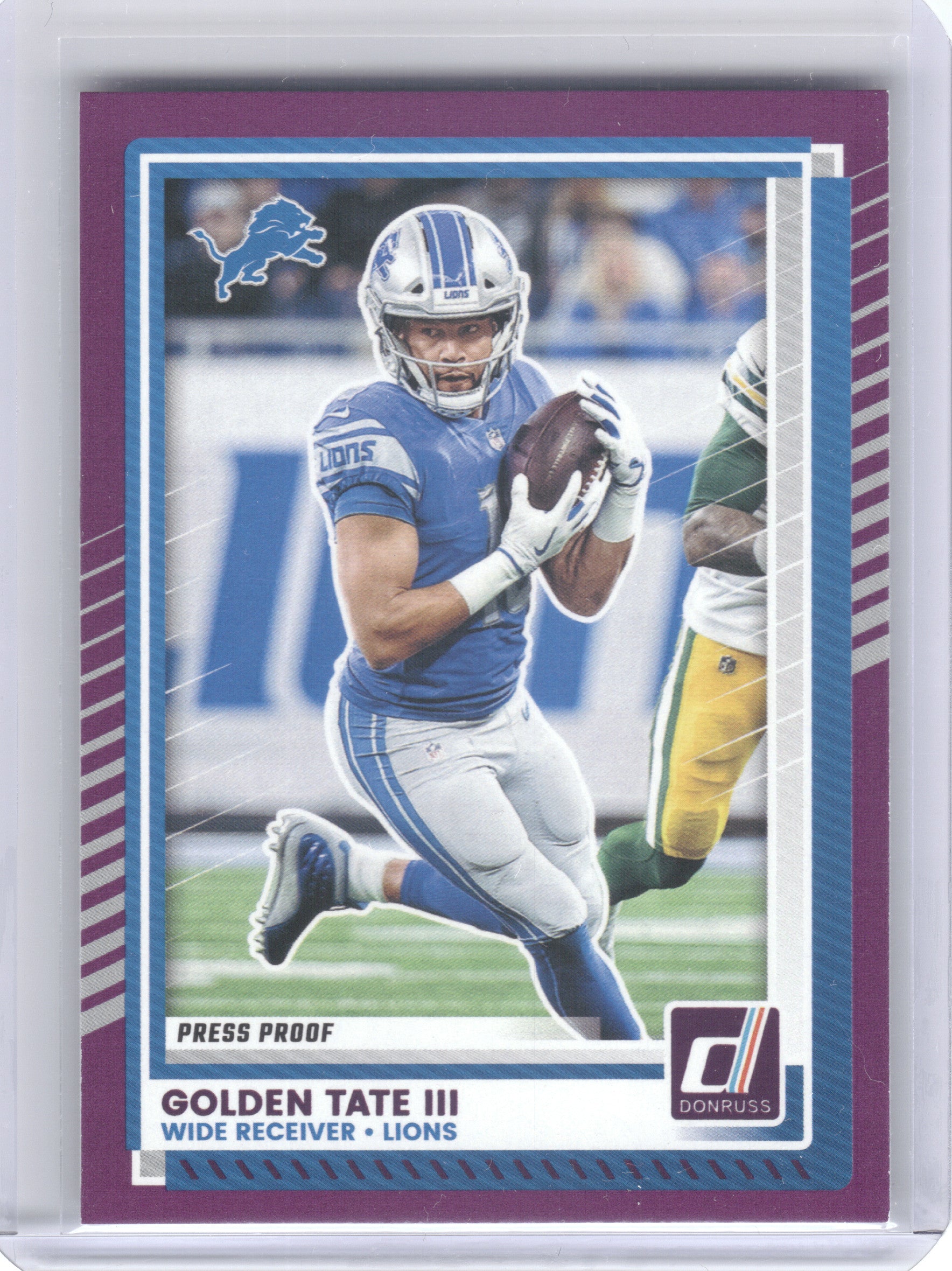 2025 Donruss #174 Golden Tate III Press Proofs Purple Detroit Lions