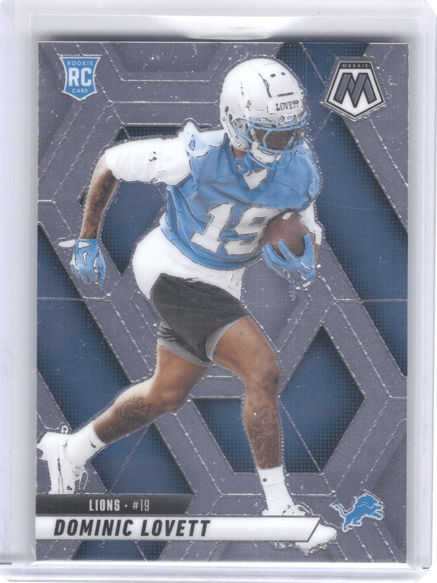 2025 Panini Mosaic #363 Dominic Lovett Detroit Lions RC