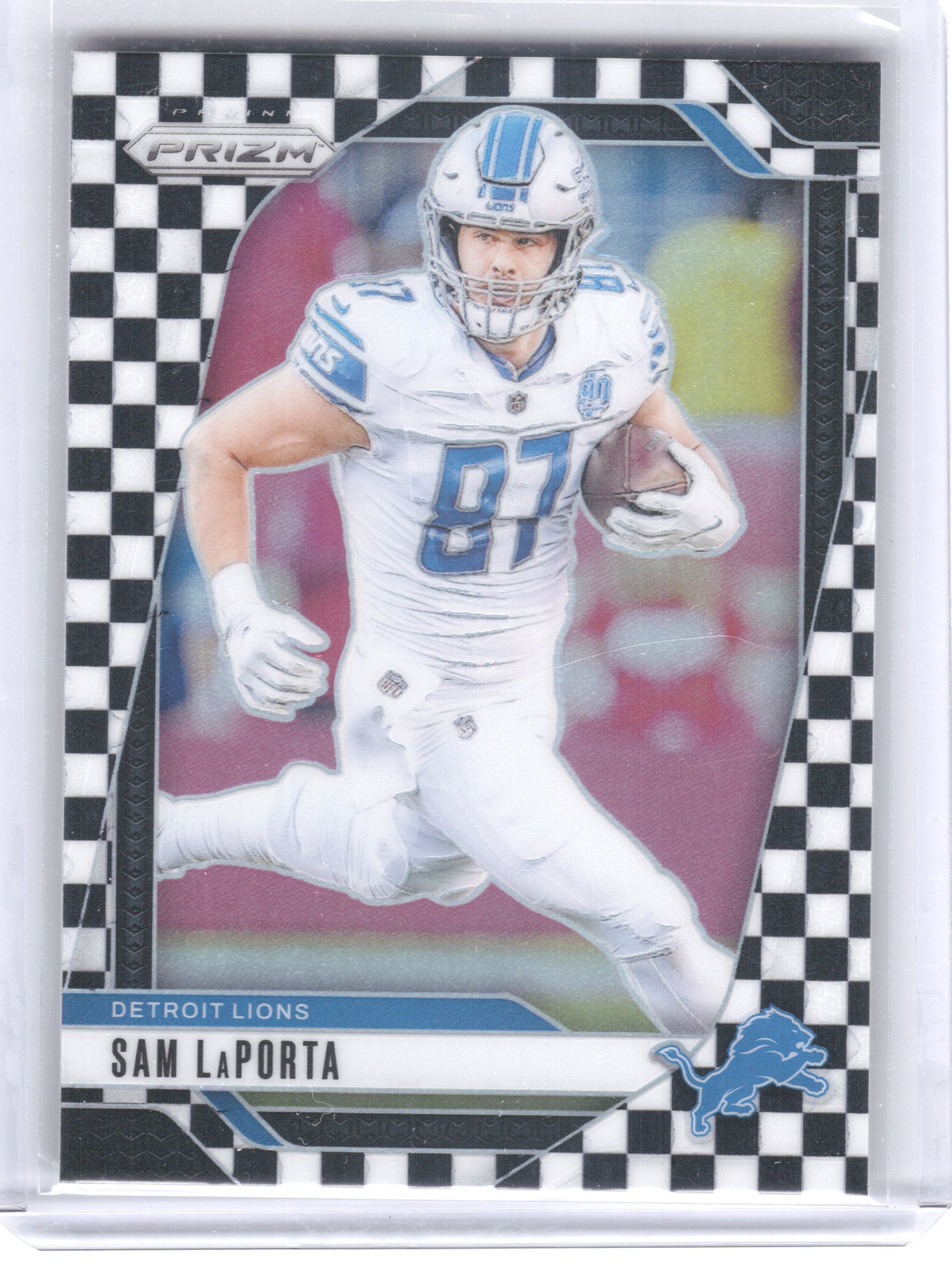 2024 Panini Prizm #96 Sam LaPorta Black and White Checker Detroit Lions