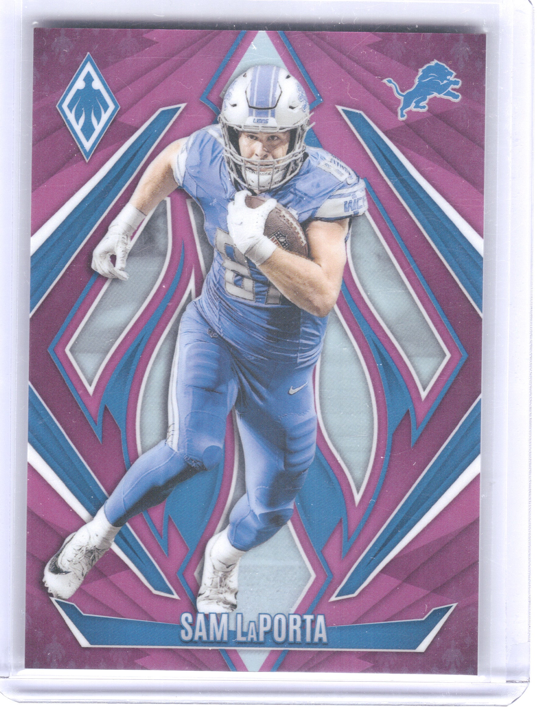 2024 Panini Phoenix #127 Sam LaPorta Pink #/40 Detroit Lions SN