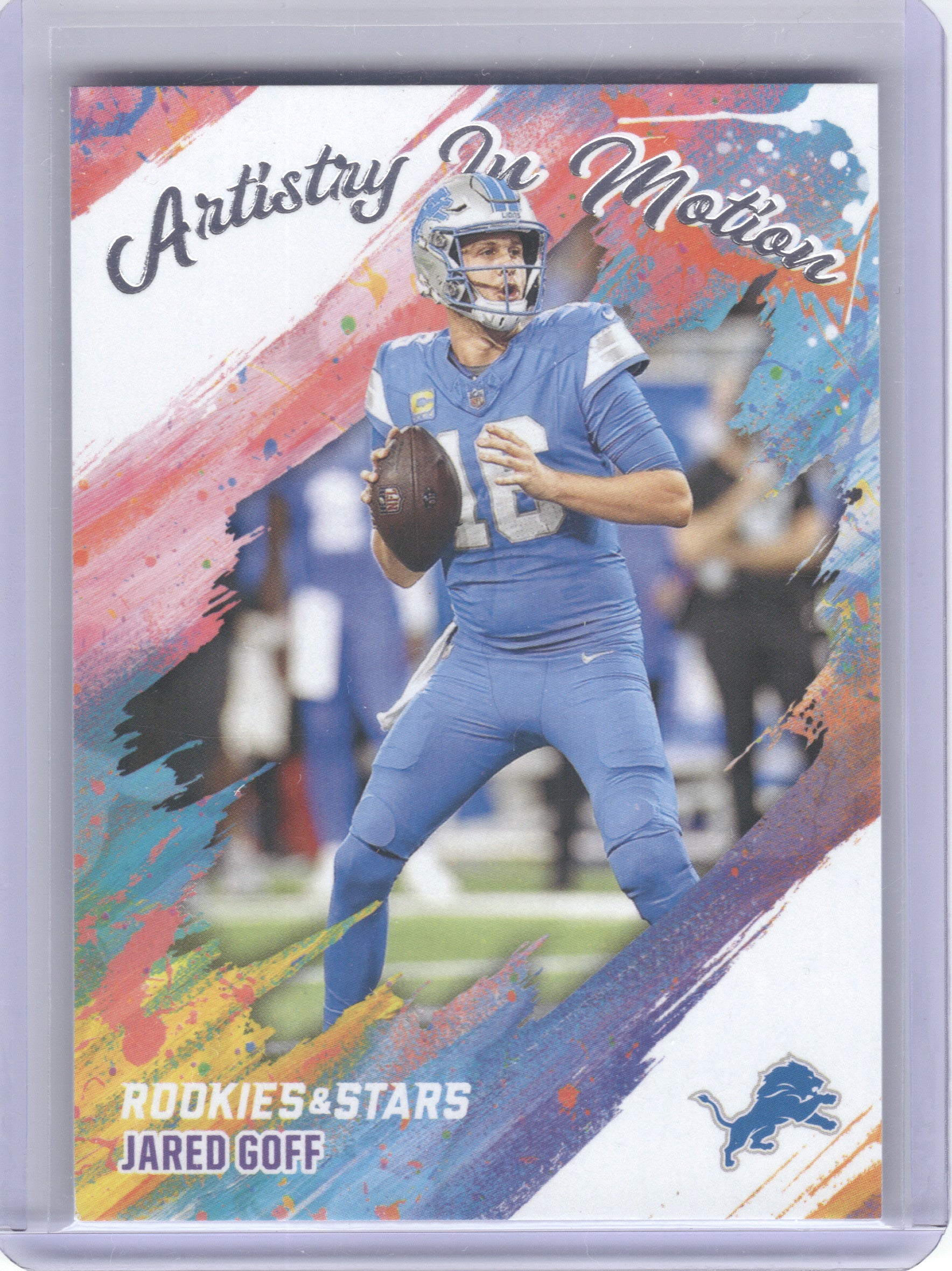 2025 Panini Rookies & Stars #6 Jared Goff Artistry in Motion Detroit Lions
