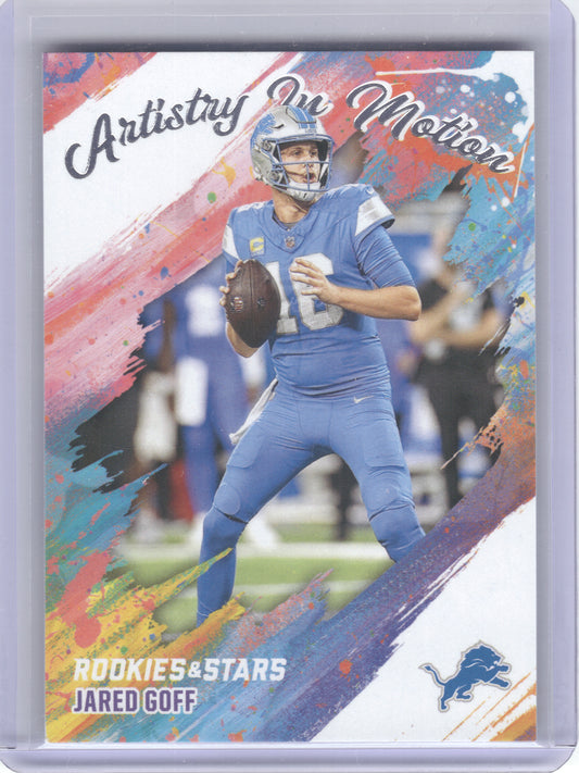 2025 Panini Rookies & Stars #6 Jared Goff Artistry in Motion Detroit Lions