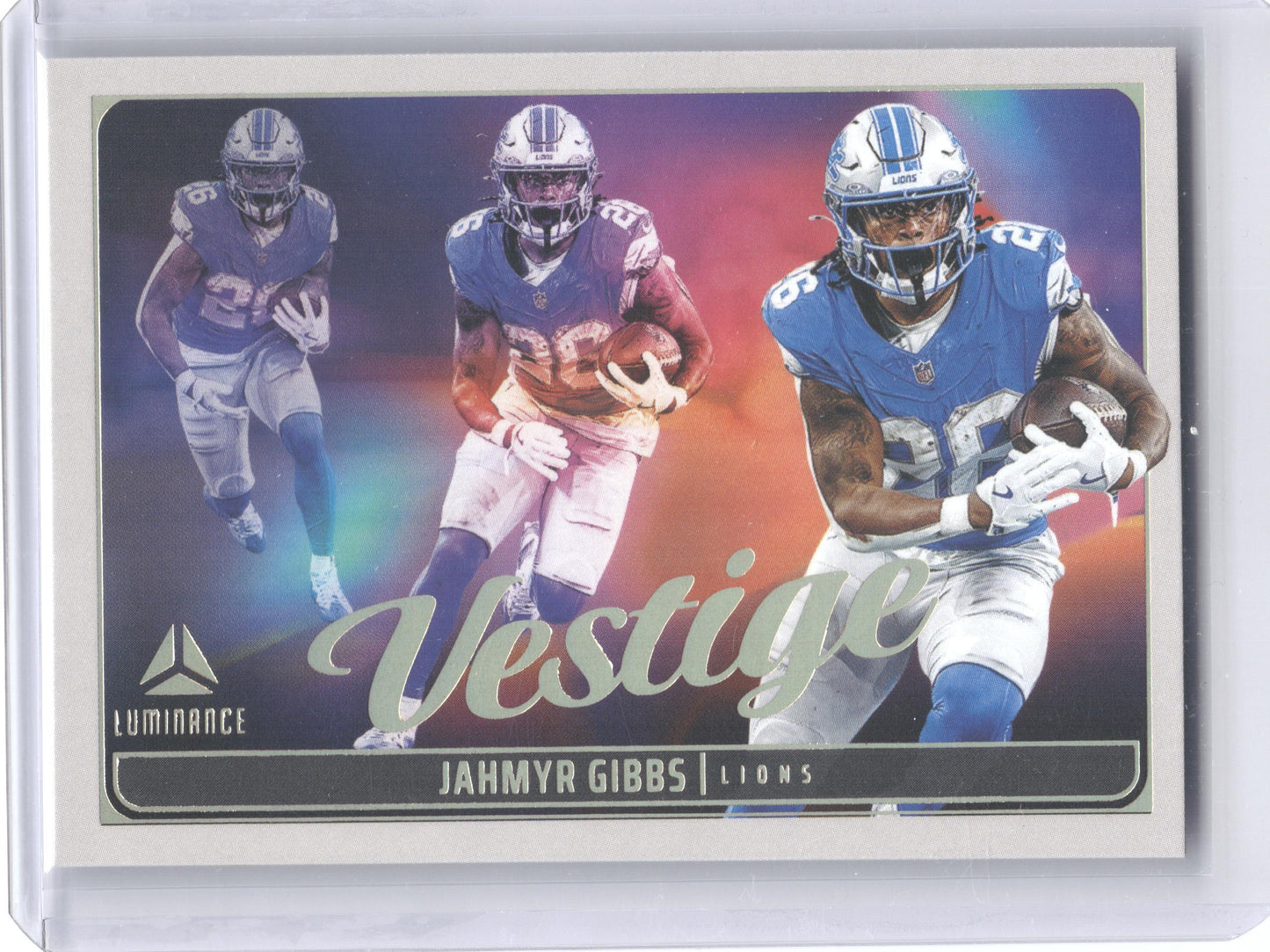 2025 Panini Luminance #5 Jahmyr Gibbs Vestige Detroit Lions