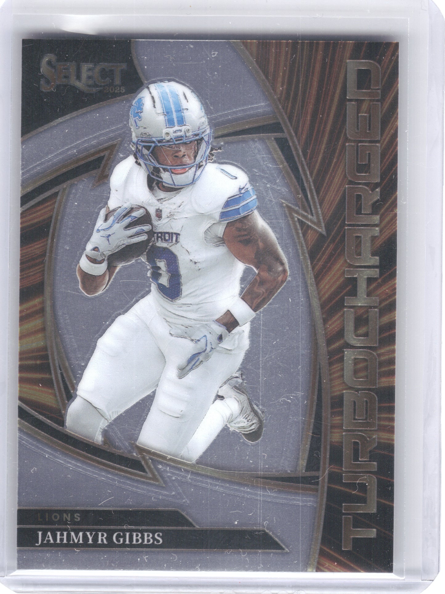 2025 Panini Select #14 Jahmyr Gibbs Turbocharged Detroit Lions