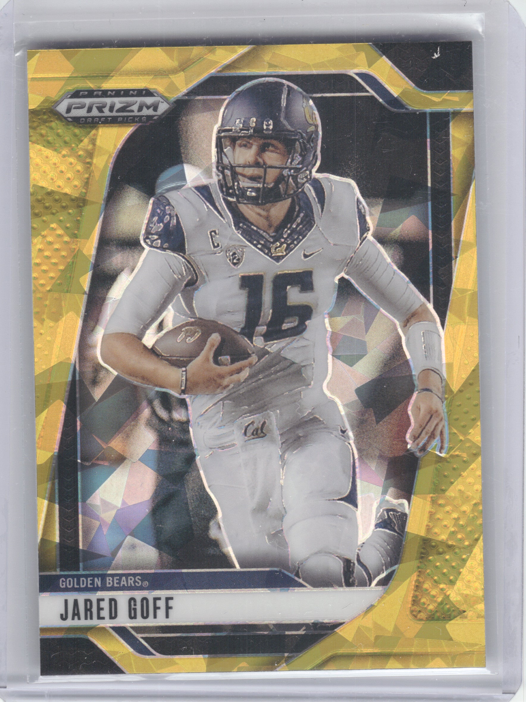 2025 Panini Prizm Draft Picks #172 Jared Goff Prizms Gold Ice California Golden Bears