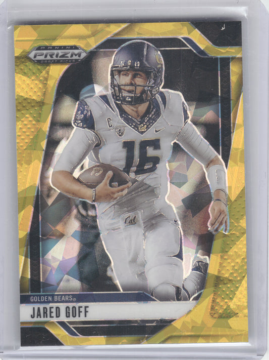 2025 Panini Prizm Draft Picks #172 Jared Goff Prizms Gold Ice California Golden Bears
