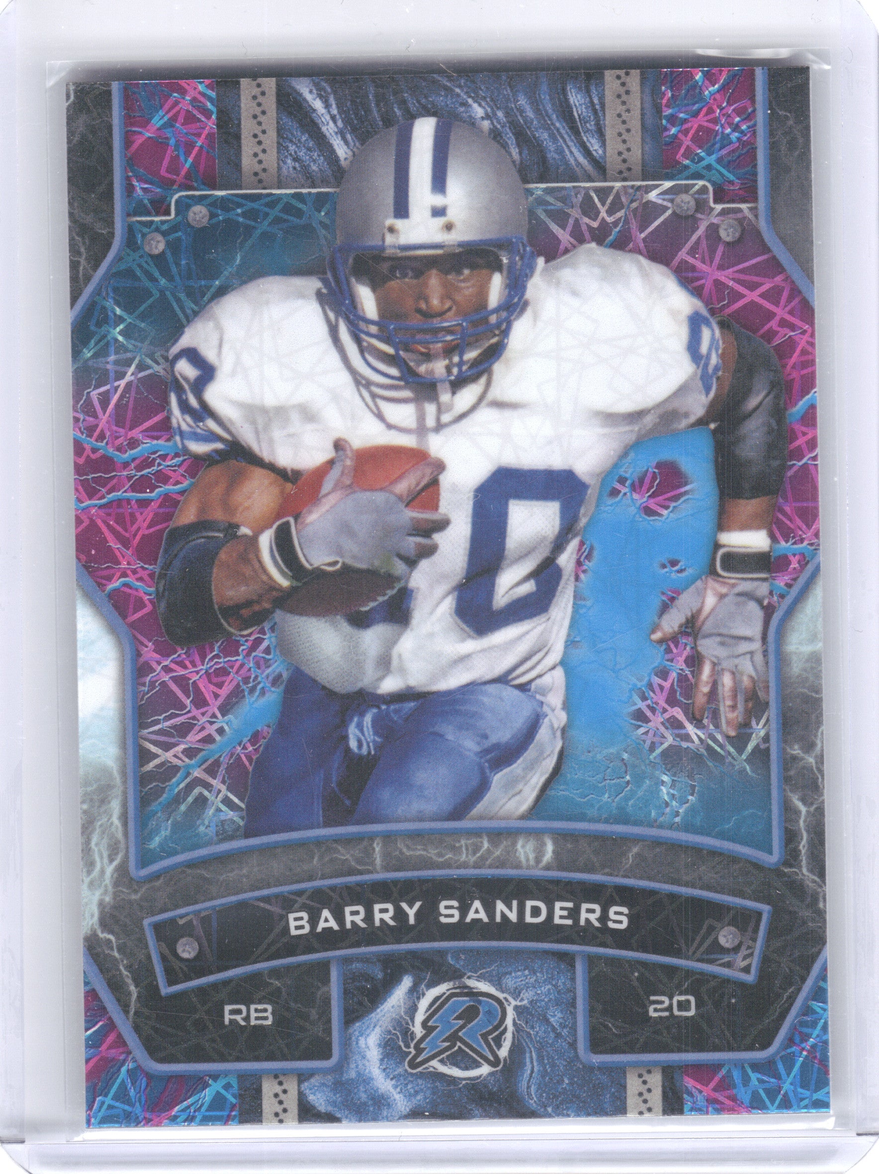 2024 Topps Resurgence #34 Barry Sanders Sky Blue & Pink Shock Detroit Lions