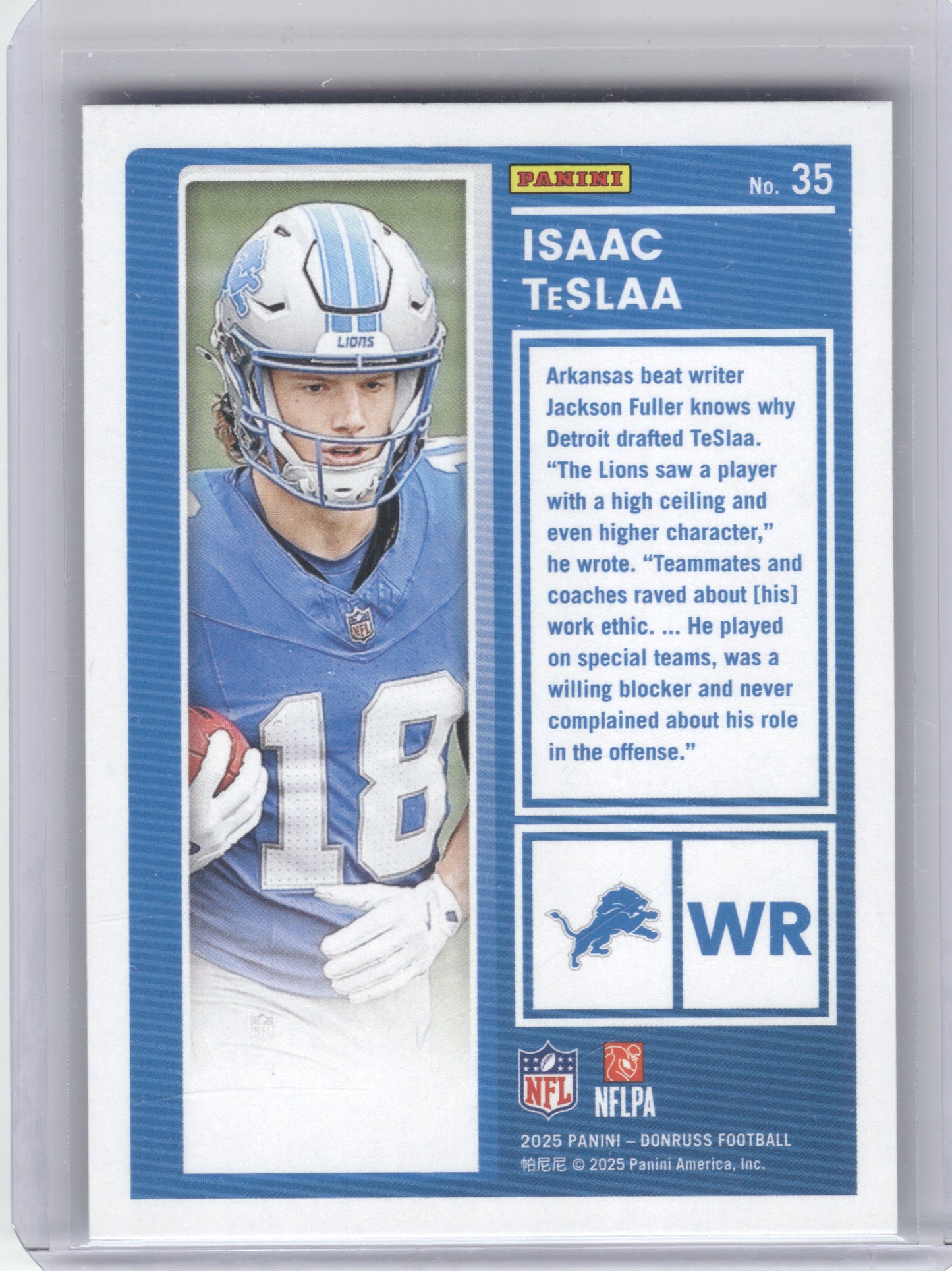 2025 Donruss #35 Isaac TeSlaa The Rookies Detroit Lions