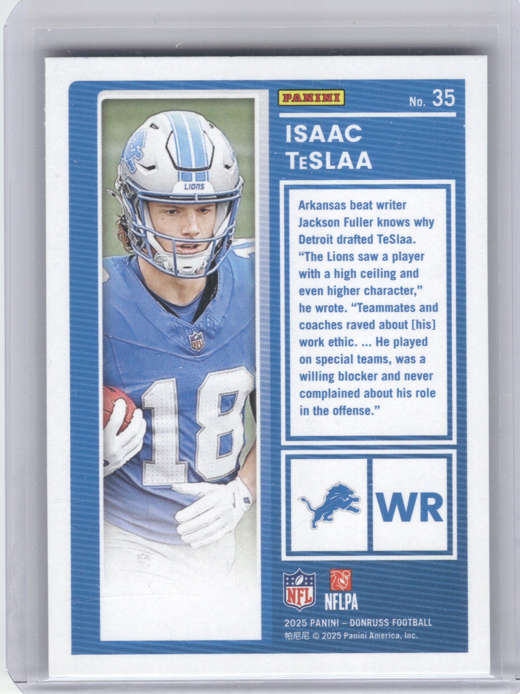 2025 Donruss #35 Isaac TeSlaa The Rookies Detroit Lions
