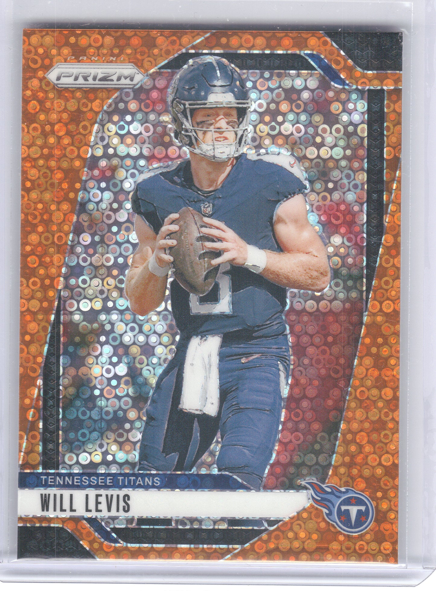2024 Panini Prizm #277 Will Levis Orange Disco Prizm Tennessee Titans