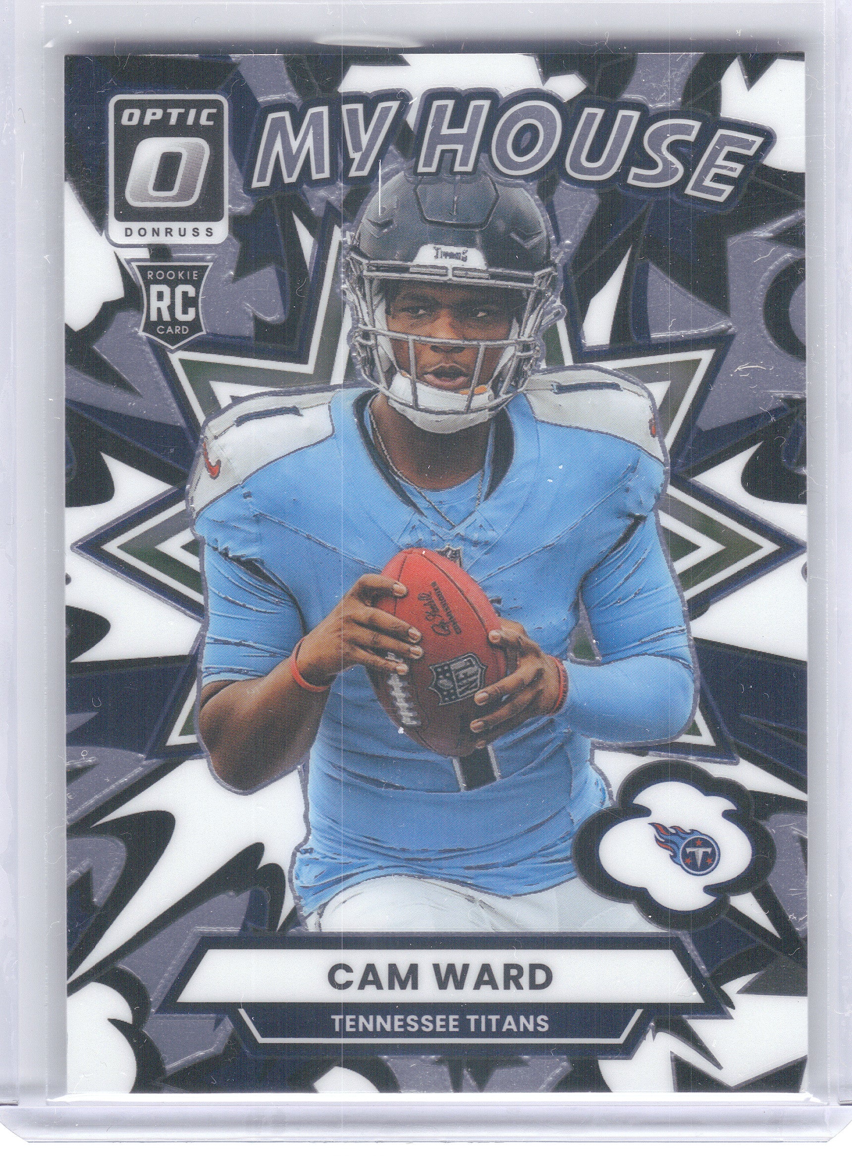 2025 Donruss Optic #1 Cam Ward My House Tennessee Titans