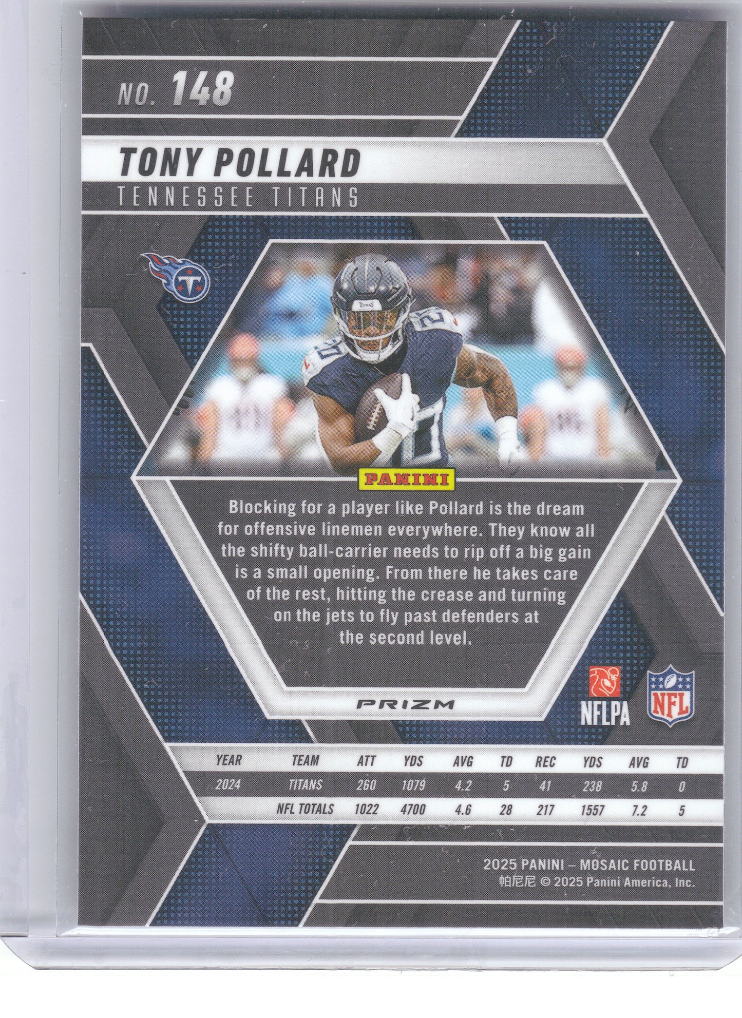 2025 Panini Mosaic #148 Tony Pollard Mosaic Tennessee Titans